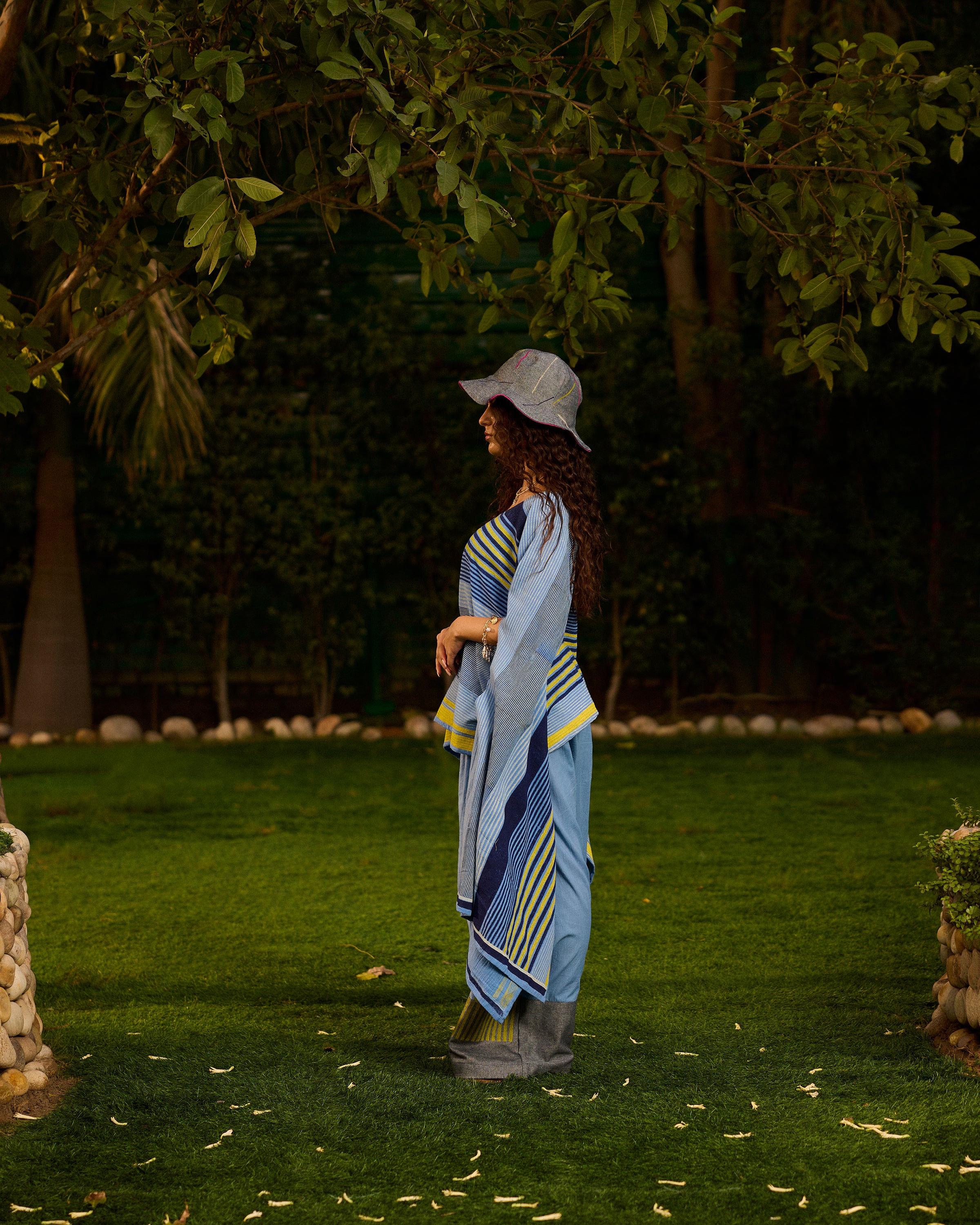 Weekend Blue Lagoon Wind Kaftan Set (Set of 2)