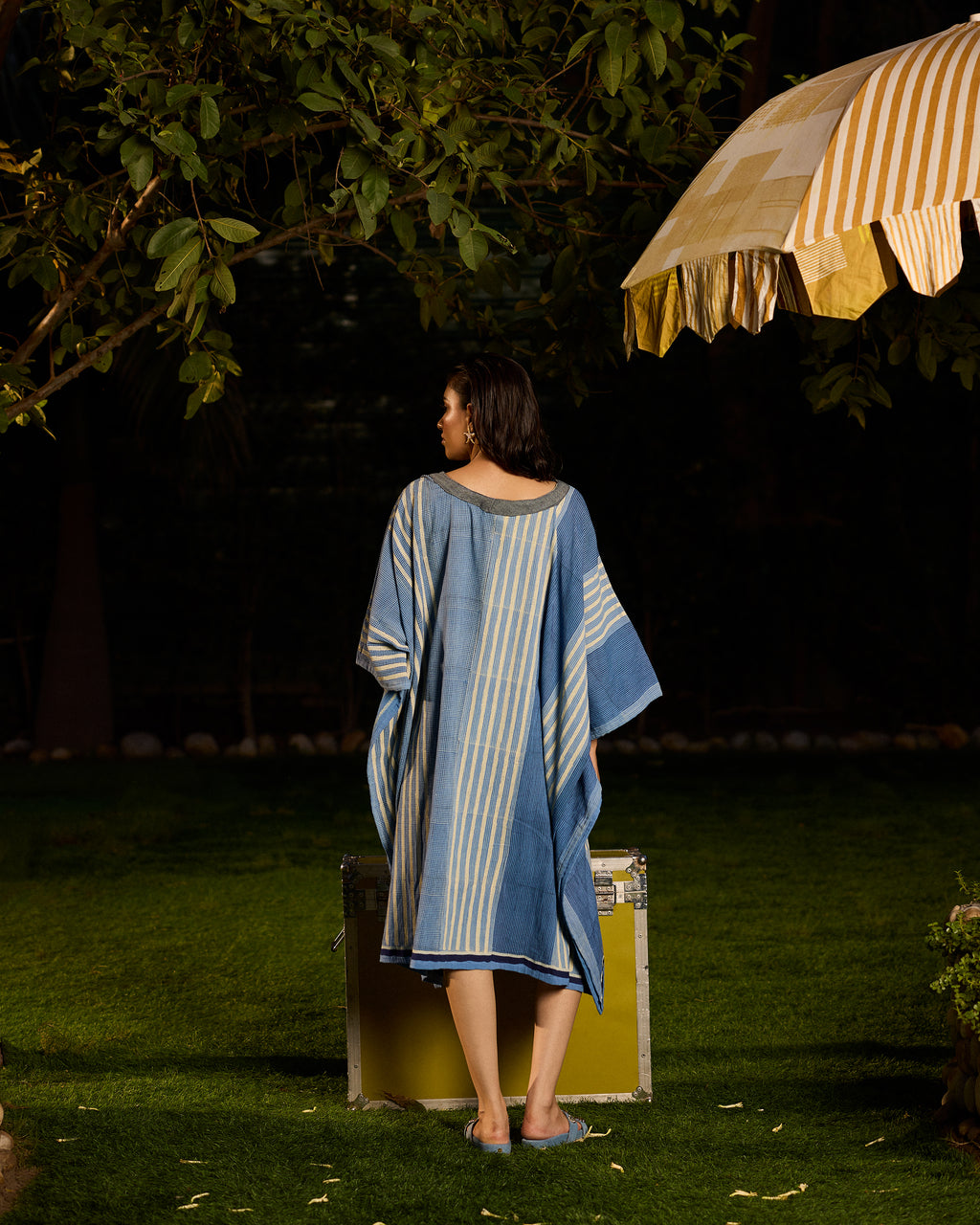 Weekend Blue Lagoon Flowy Kaftan Dress