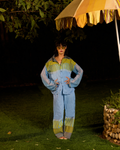 Weekend Blue Lagoon Pant with Denim Patches