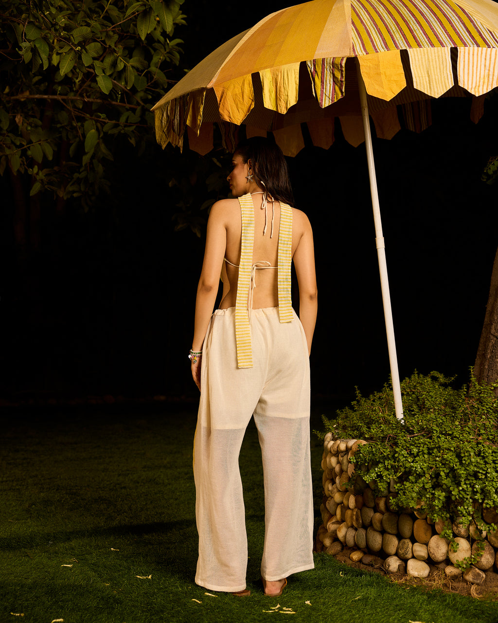 Weekend Butter Yellow Mesh Pant