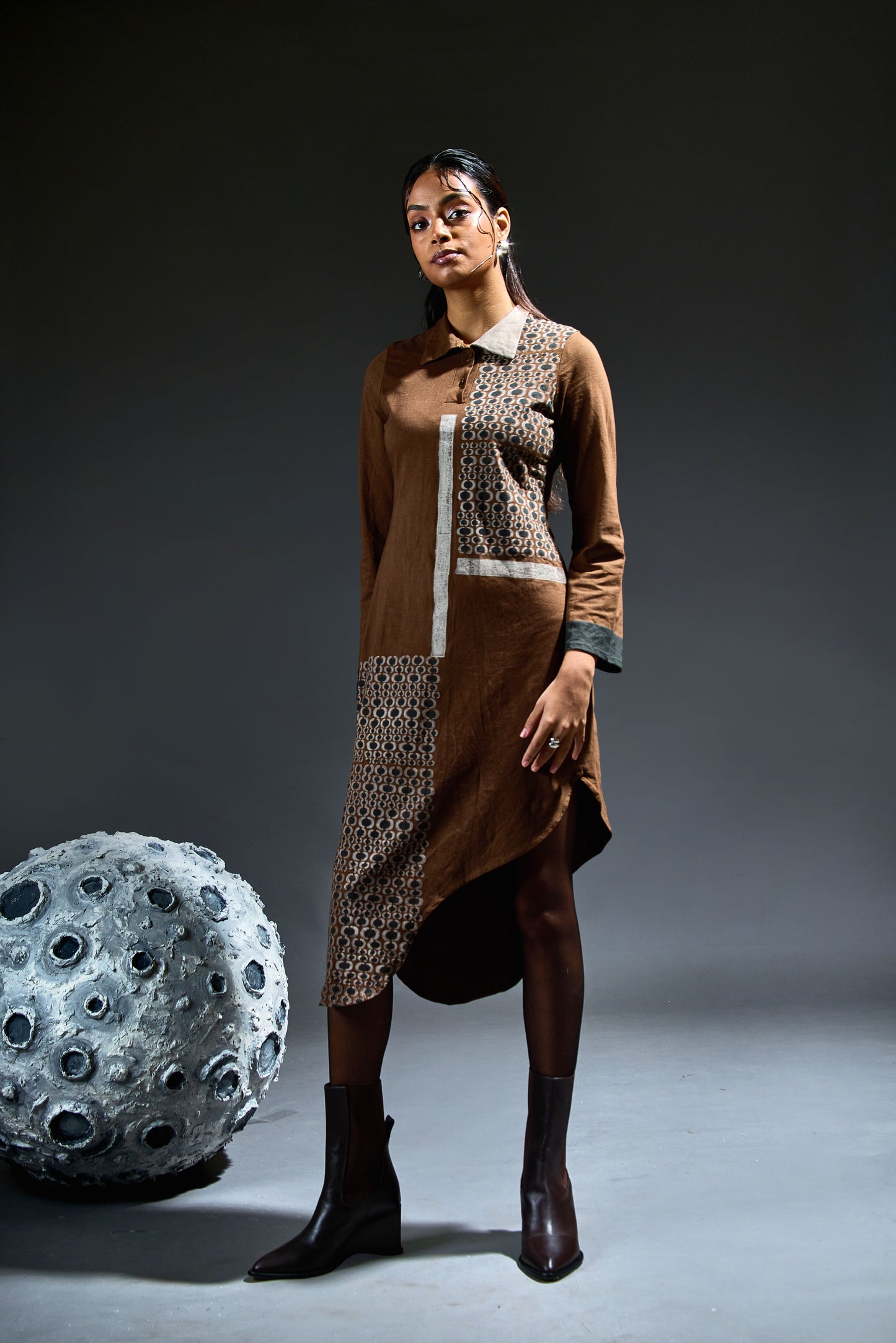 Crater Riff Brown Dress