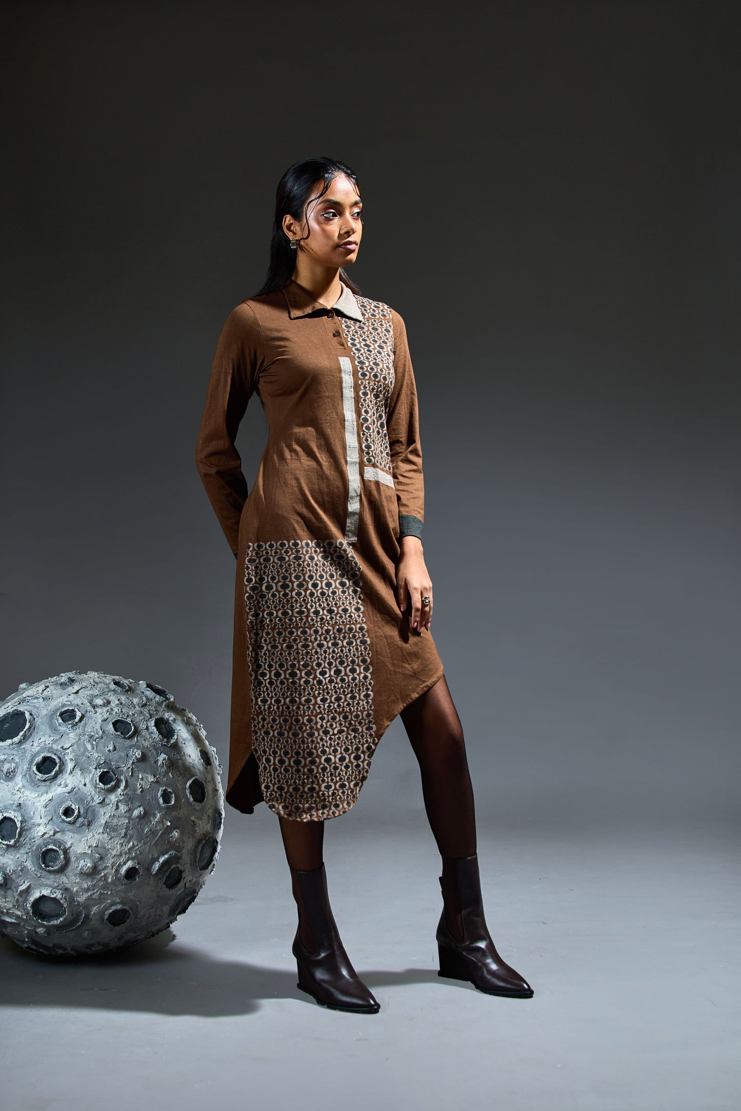 Crater Riff Brown Dress