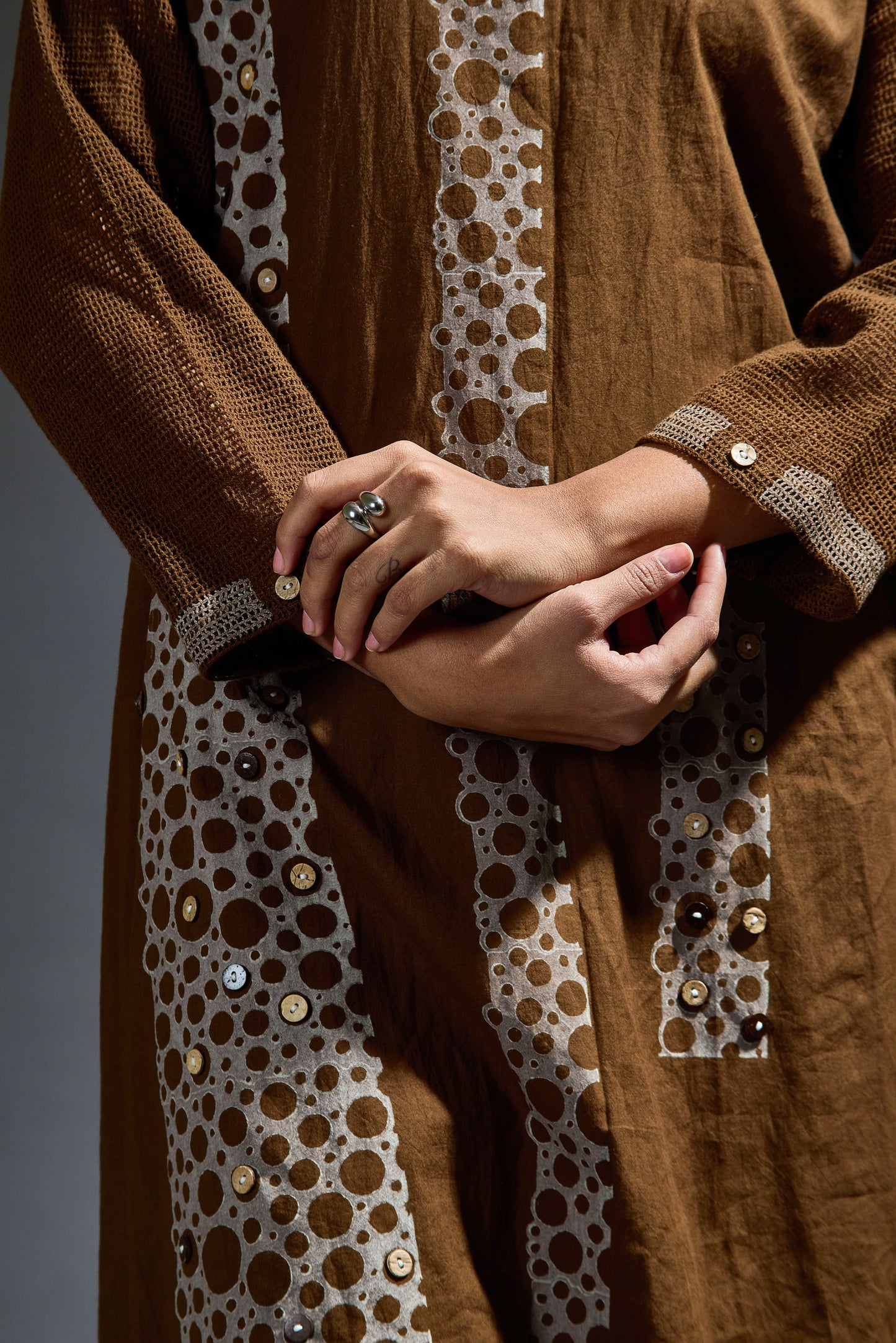 Crater Rust Brown Kurta