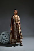 Crater Rust Brown Kurta Set (Set of 3) - BANANA labs