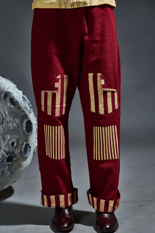 Crater Maroon Chambre Pants