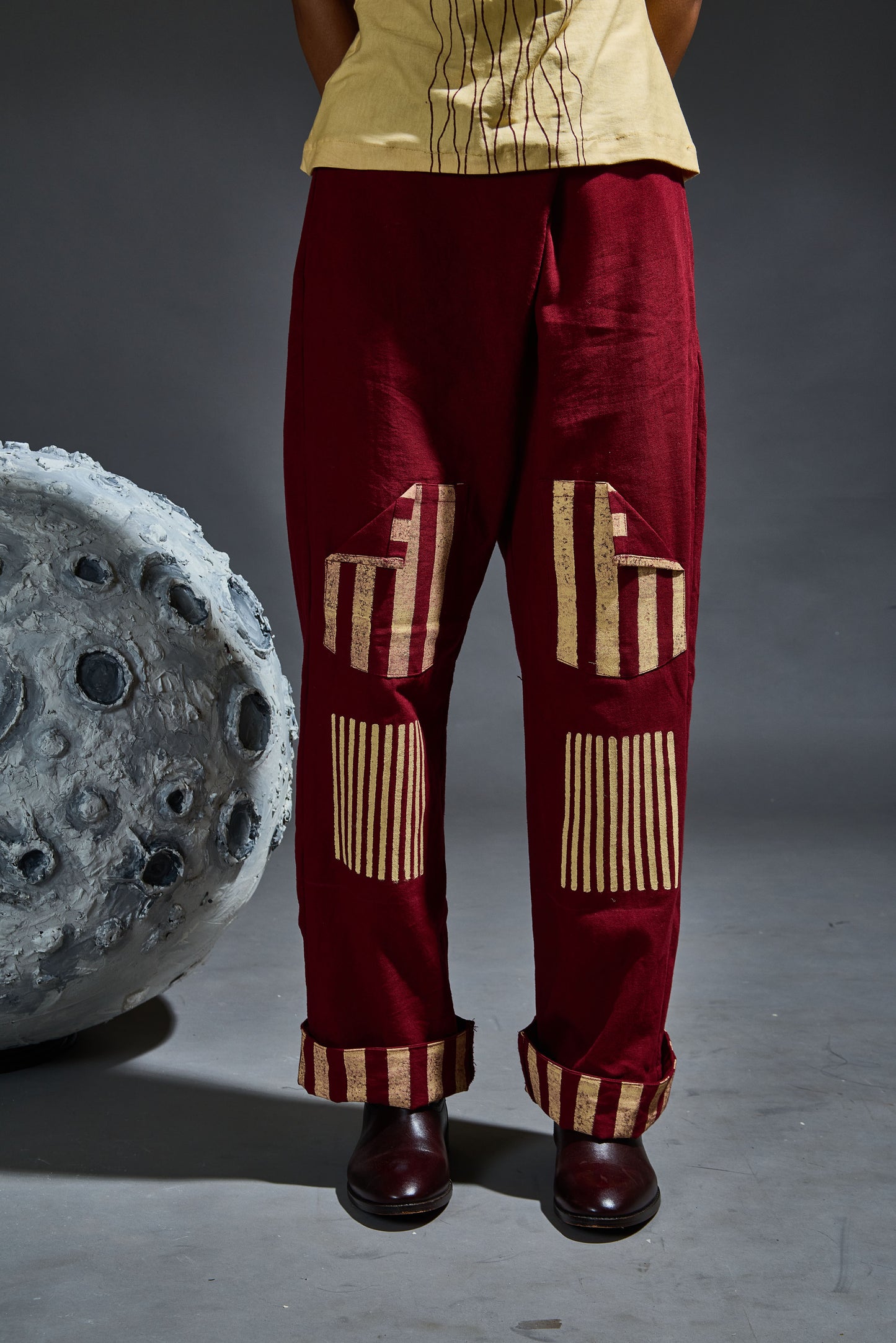 Crater Maroon Chambre Pants