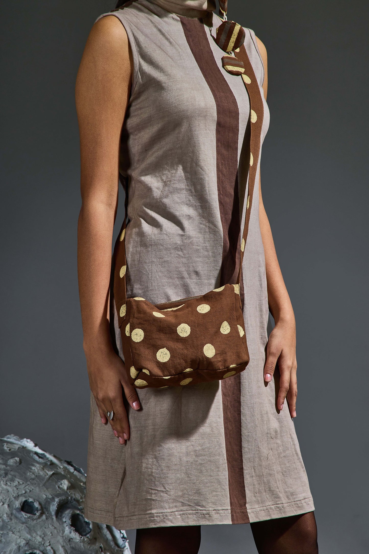 Crater Stormy Brown Dress