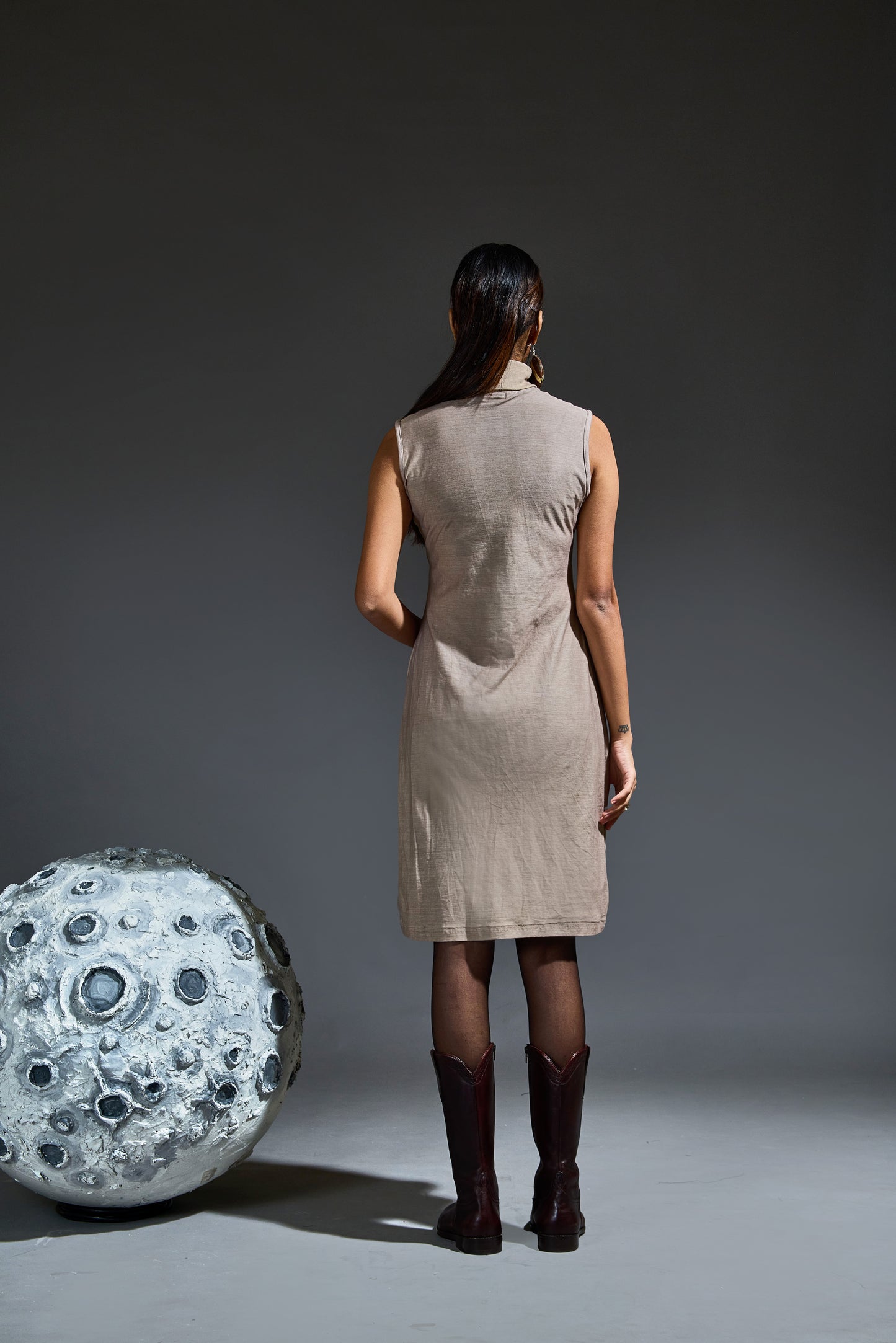 Crater Stormy Brown Dress