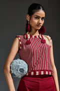 Crater Scarlet Maroon Crop Top - BANANA labs