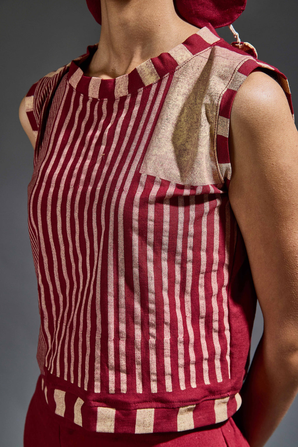 Crater Scarlet Maroon Crop Top