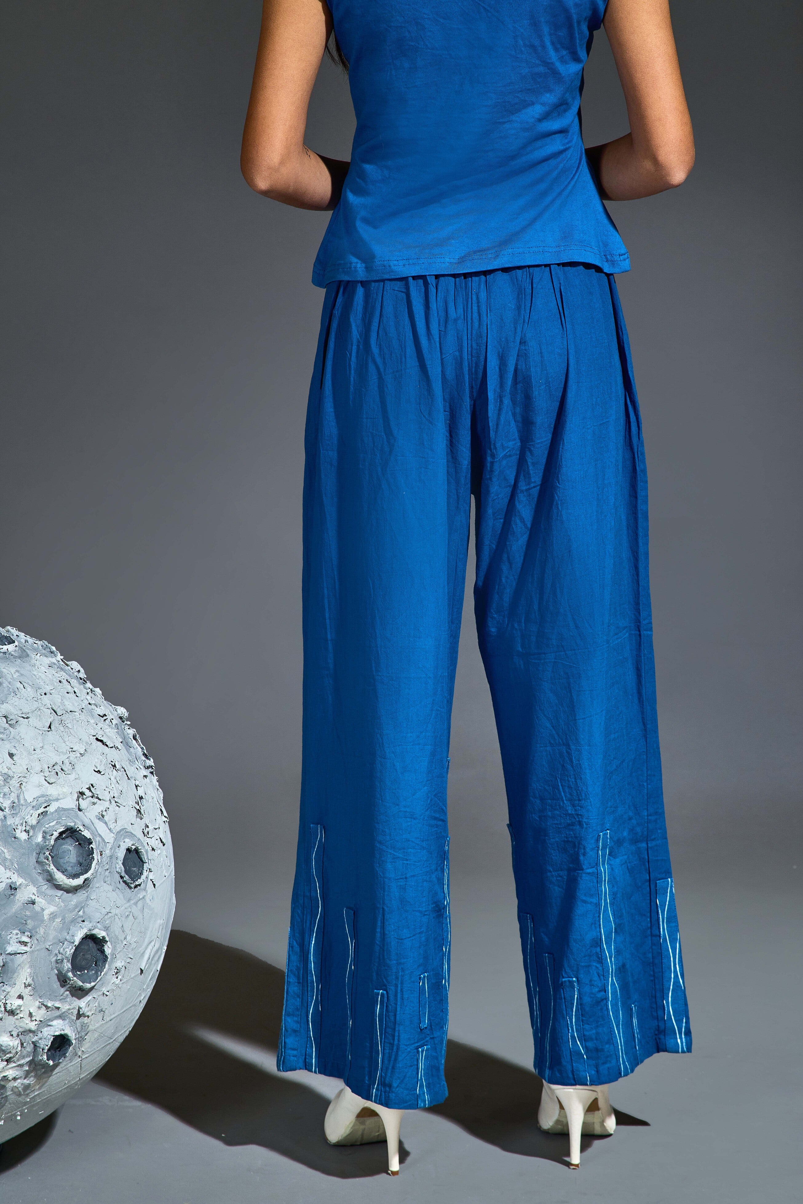 Crater Wave Indigo Coordinate (Set of 2)