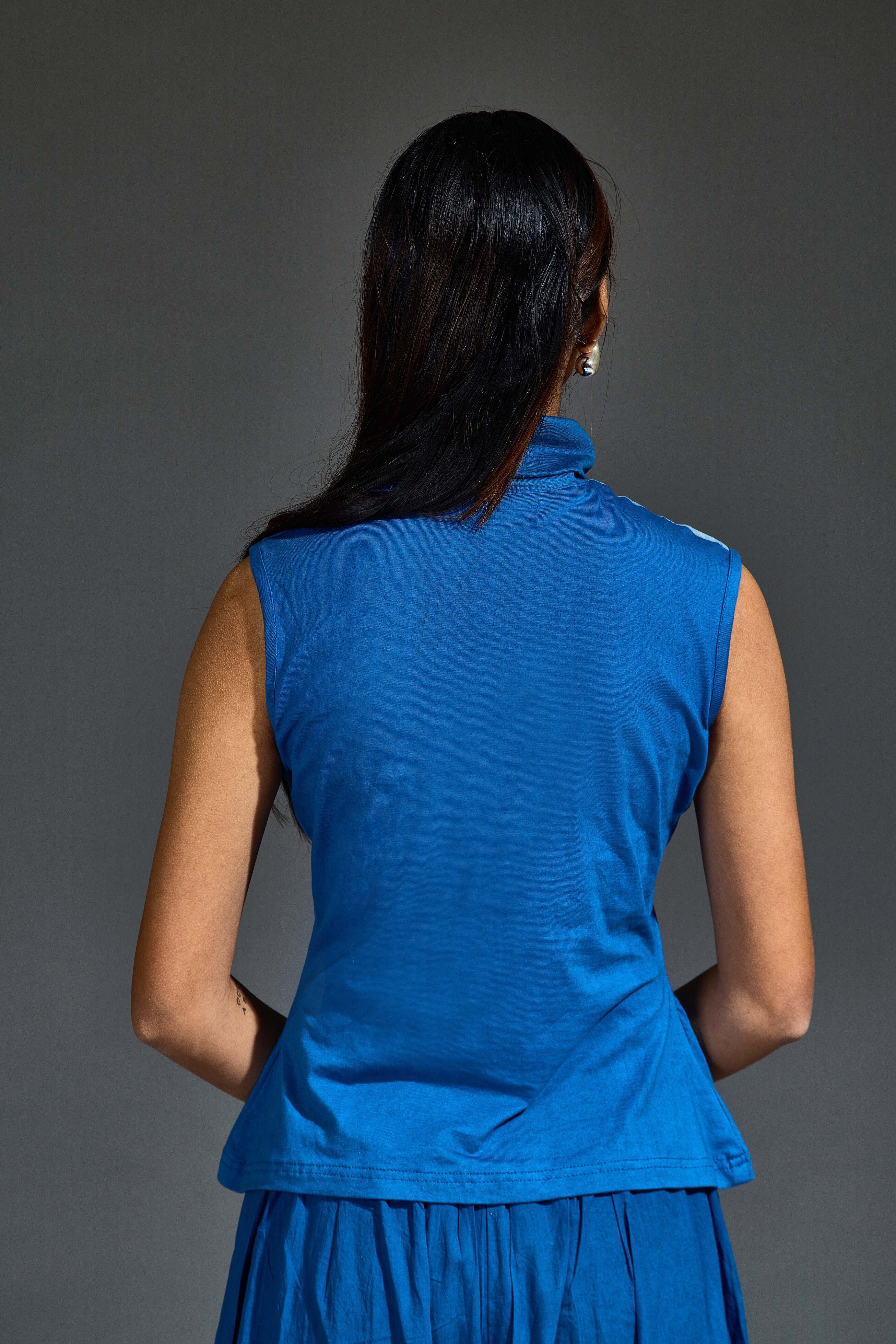 Crater Wave Indigo Top
