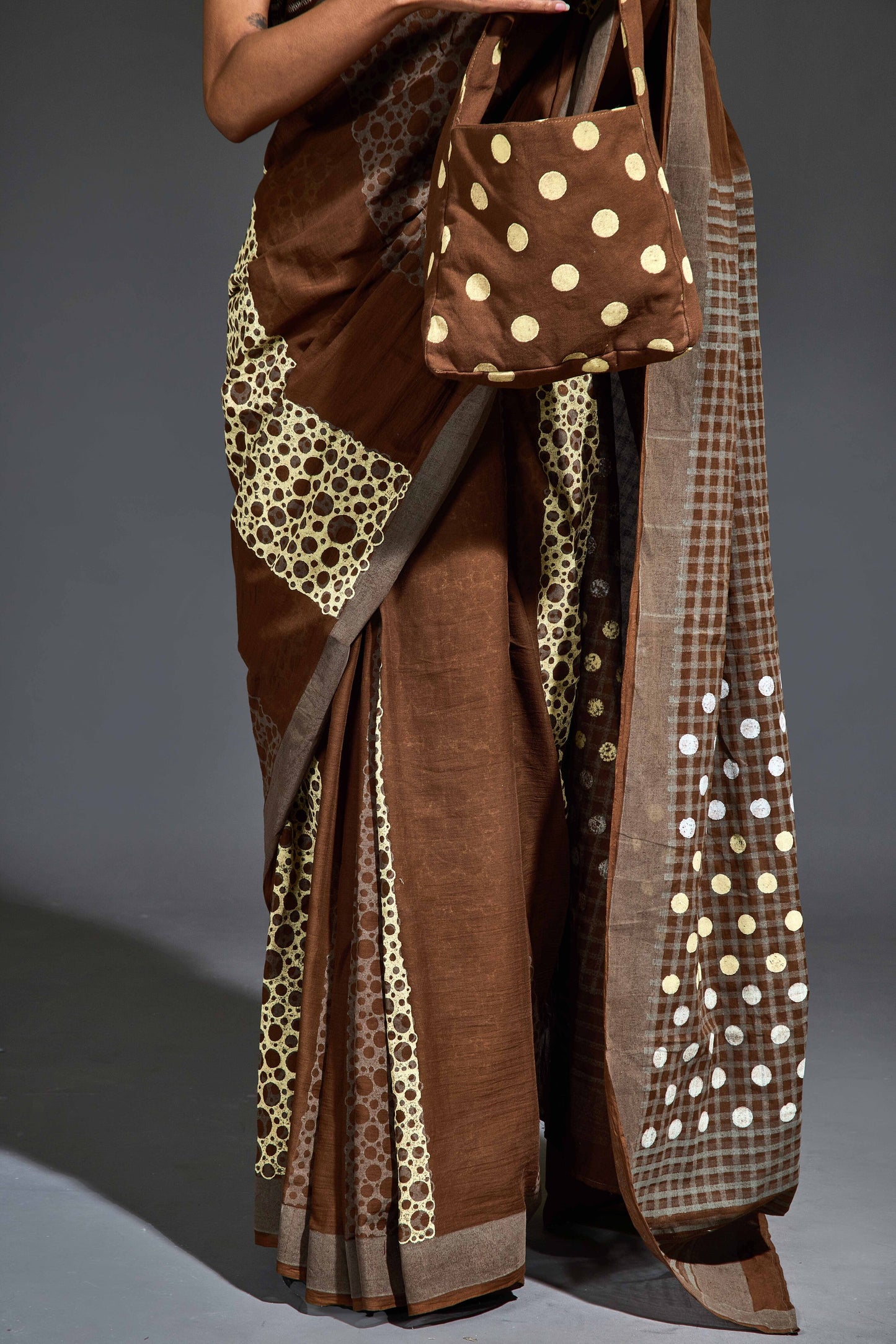 Crater Bronze Saree