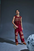 Crater Man Maroon Mesh Top Coordinate (Set of 2) - BANANA labs