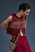 Crater Man Maroon Mesh Top Coordinate (Set of 2) - BANANA labs