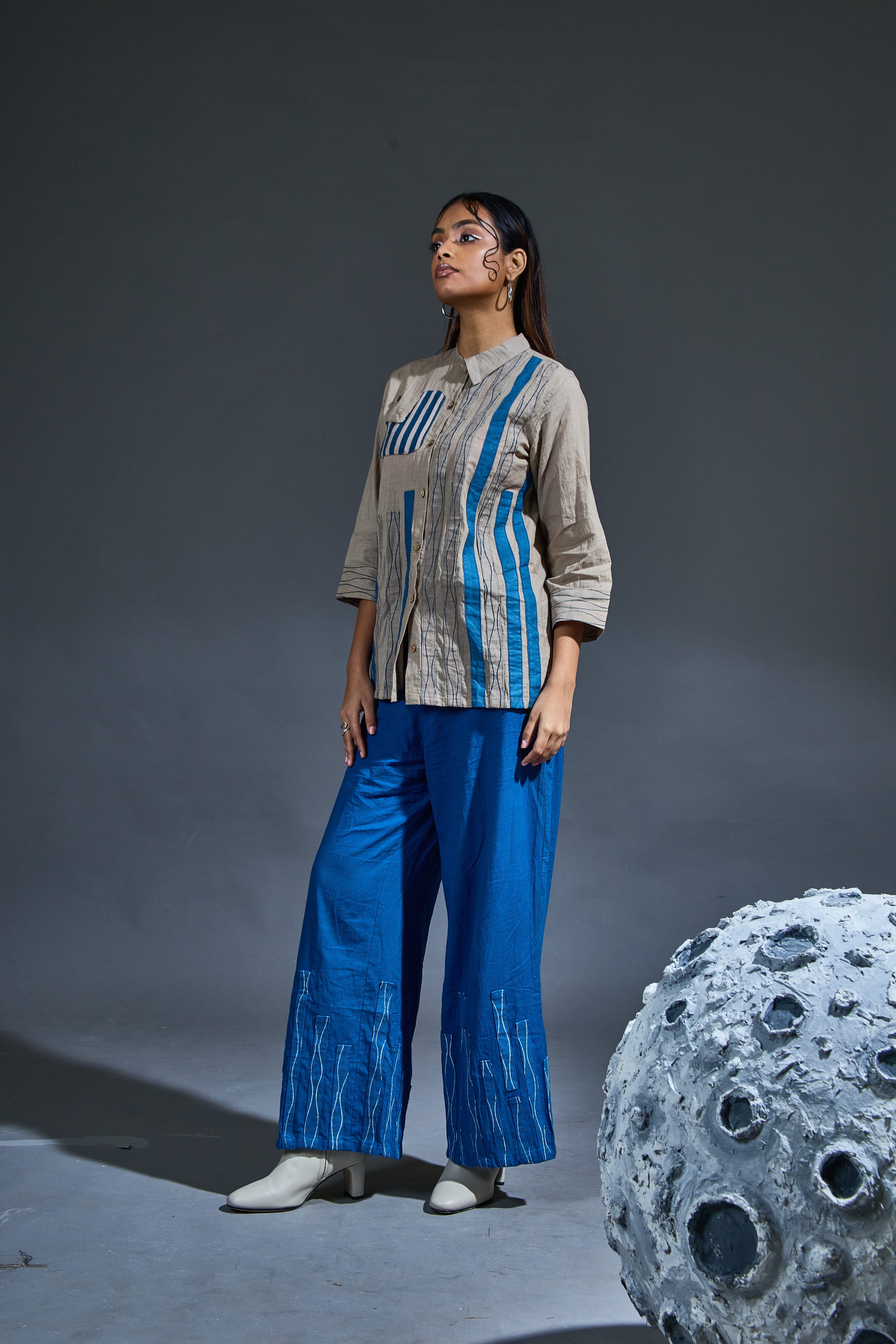 Crater Ash Indigo Shirt