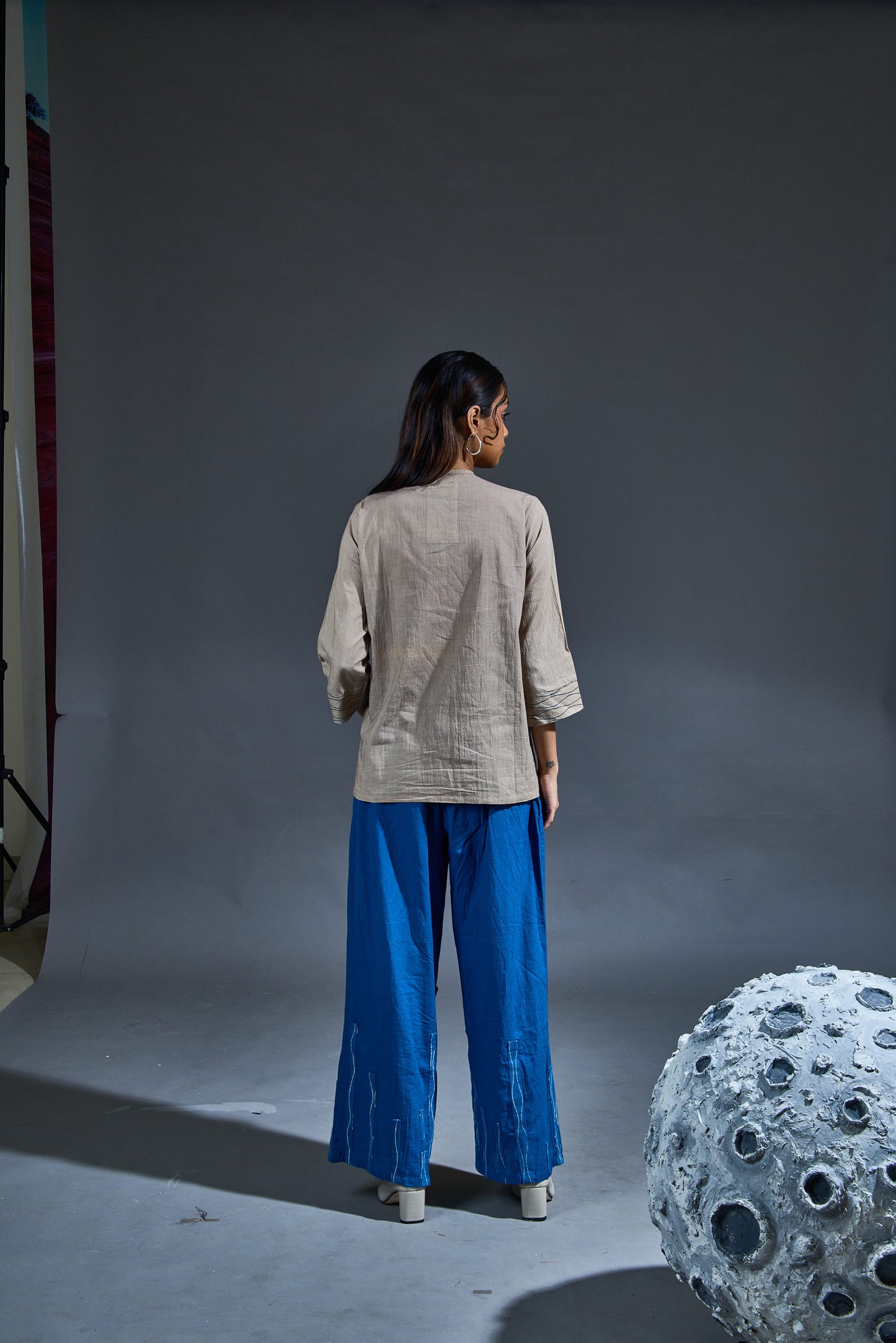 Crater Ash Indigo Shirt Co ord