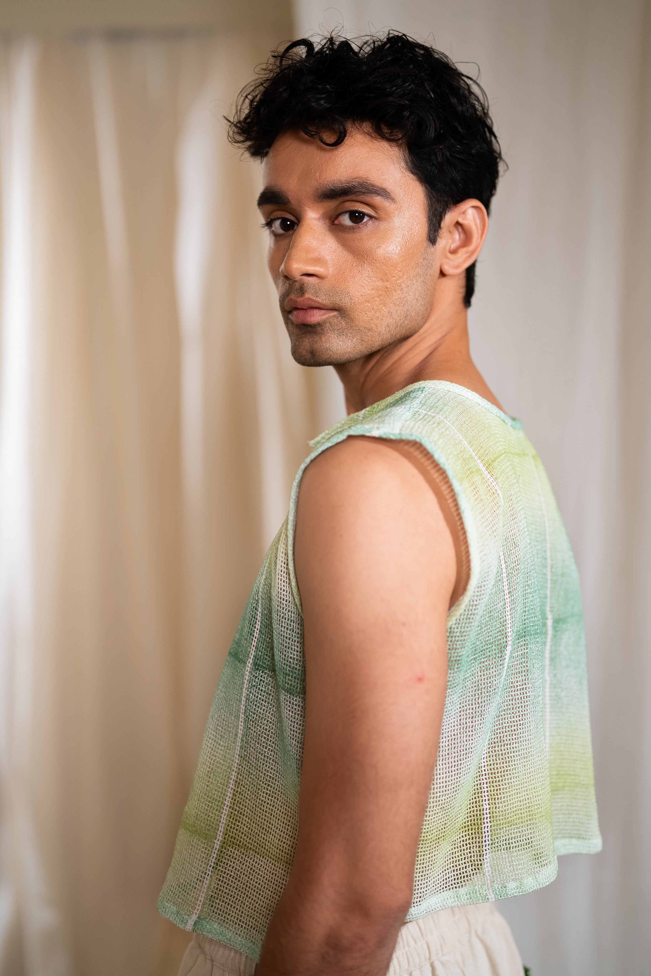 MARINA Man Mesh aqua Top