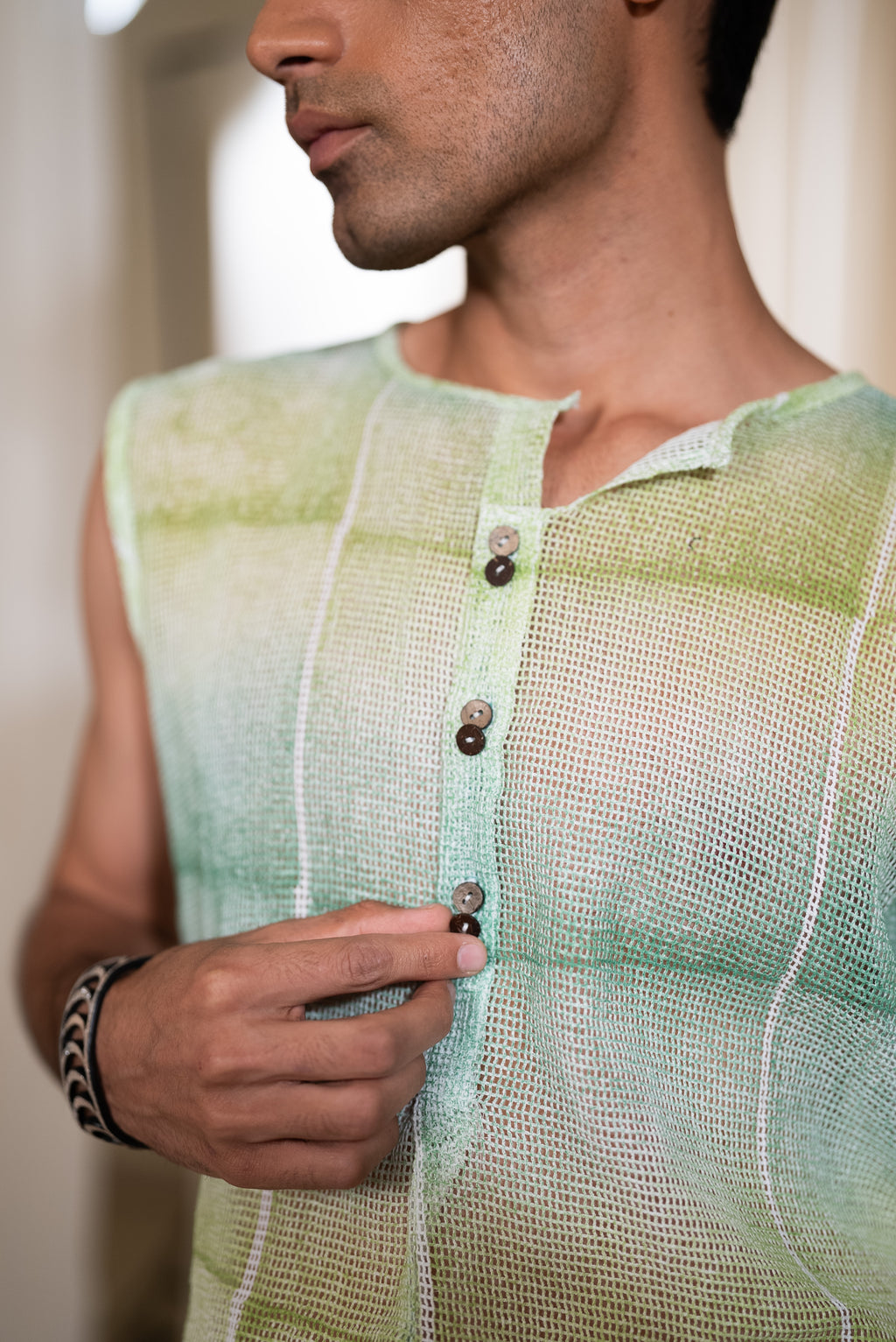 MARINA Man Mesh aqua Top