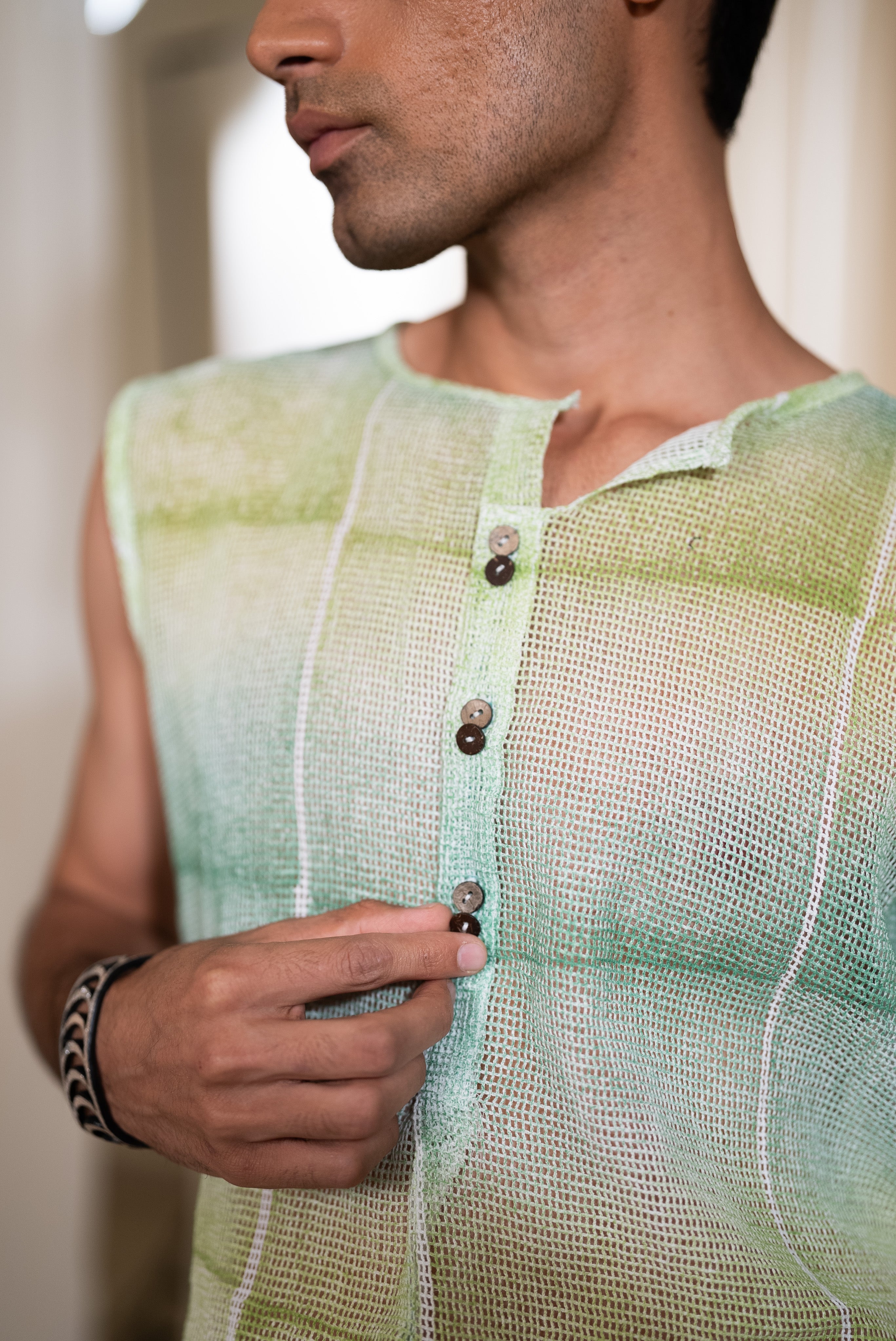 MARINA Man Mesh aqua Top