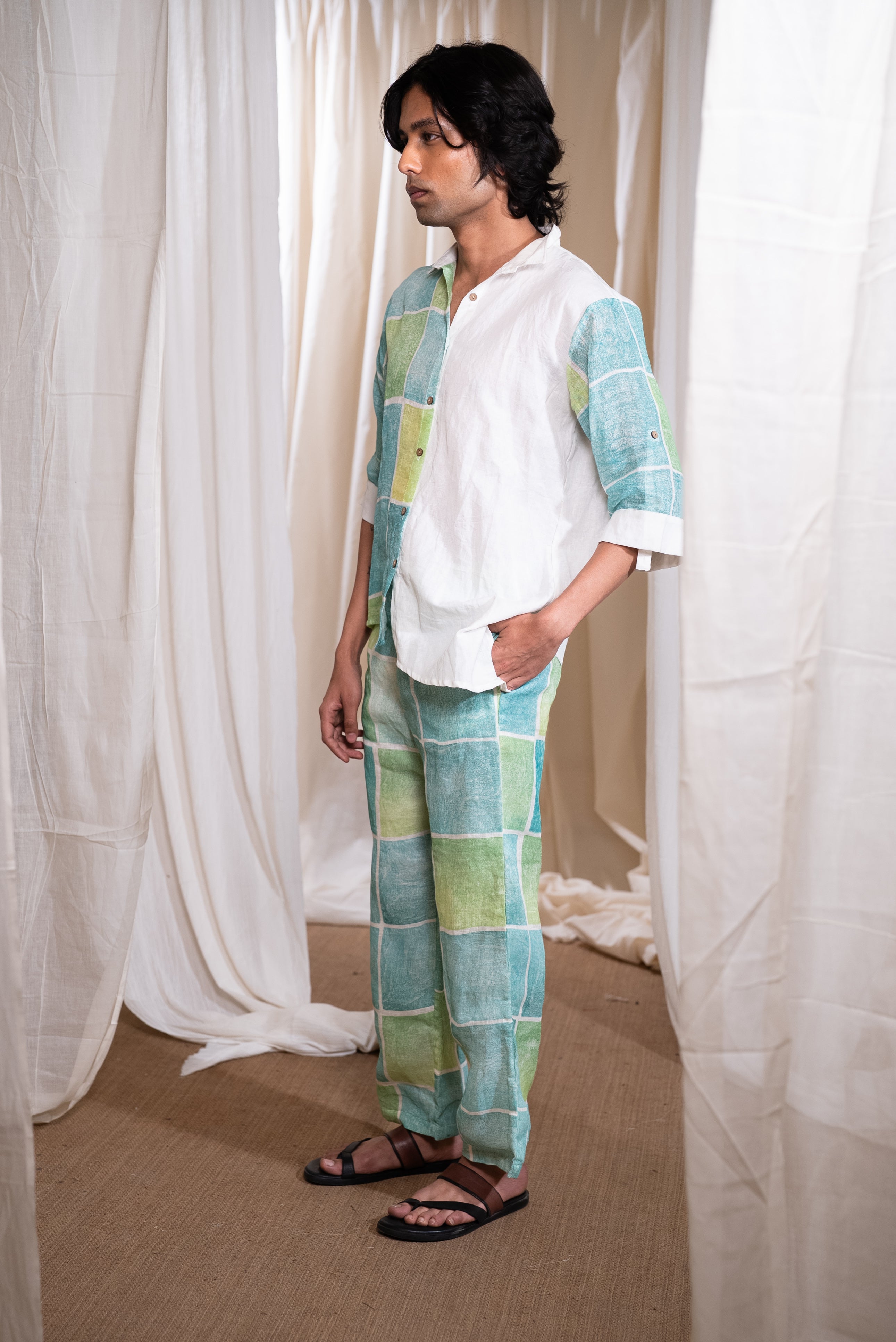MARINA man linen ocean co-ord