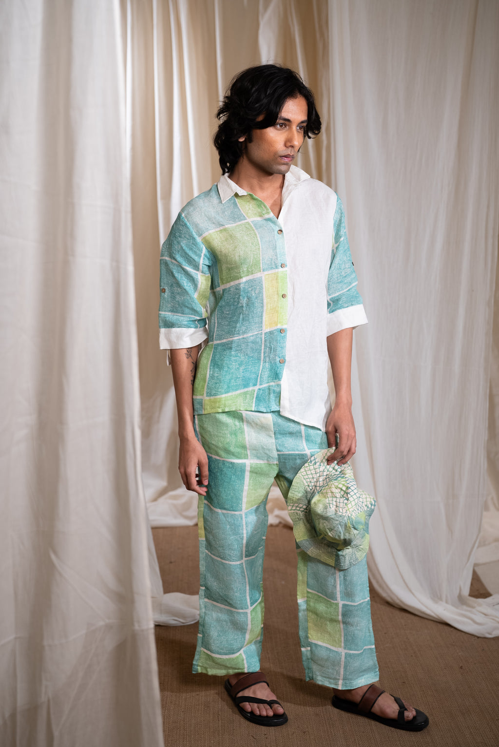 MARINA man linen ocean co-ord