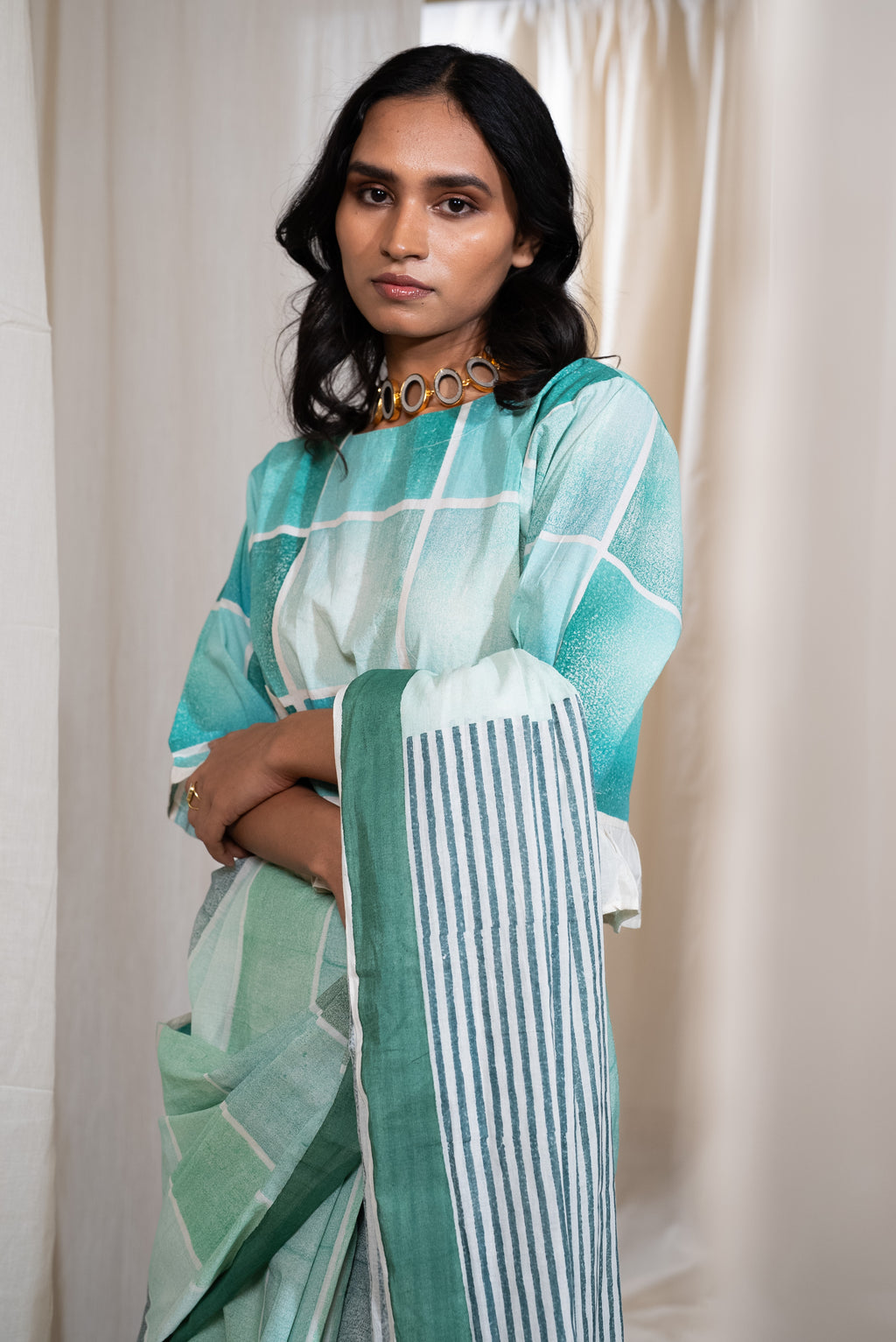 MARINA plateau top blouse