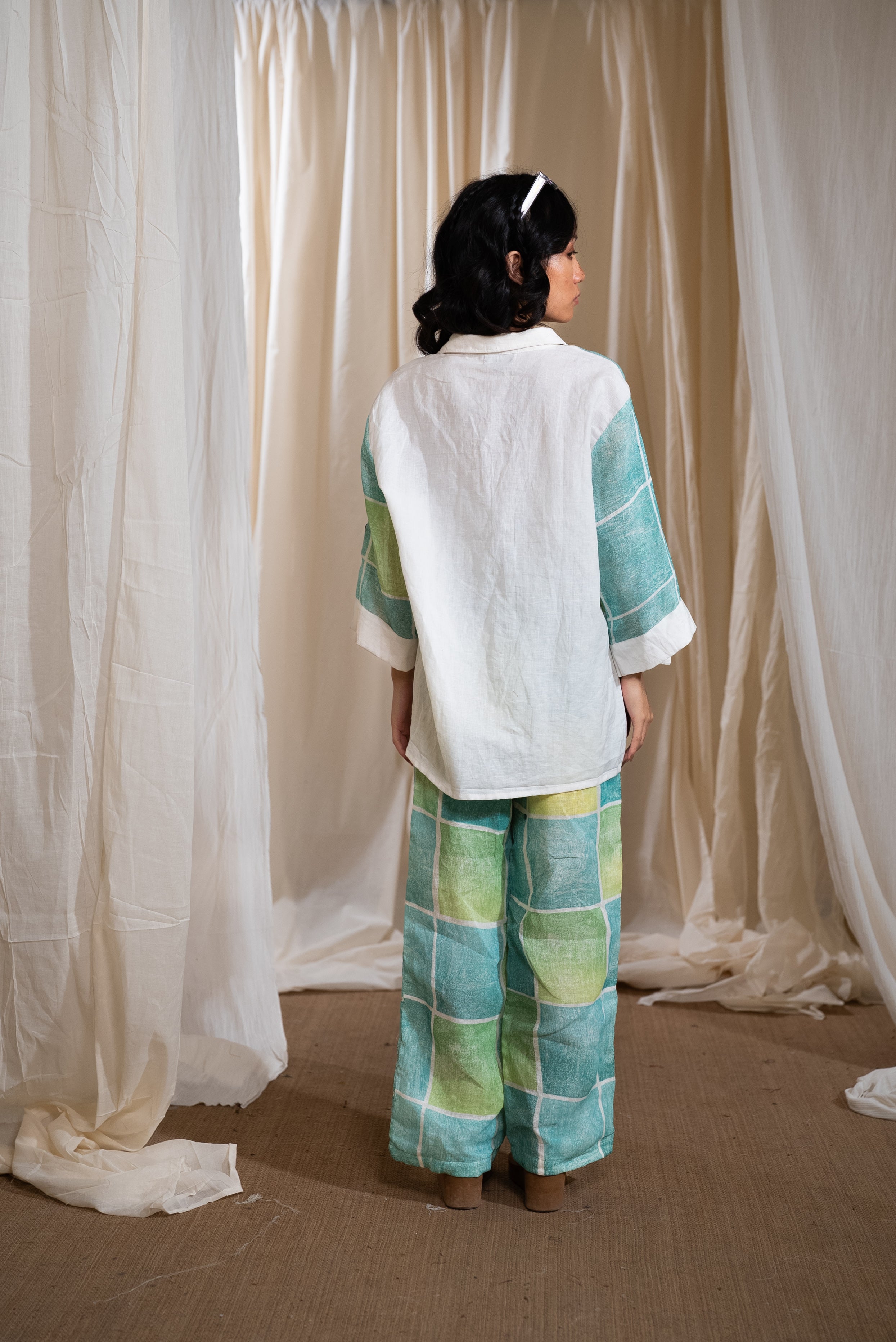 MARINA mirage Linen Shirt coordinate (Set of 2)