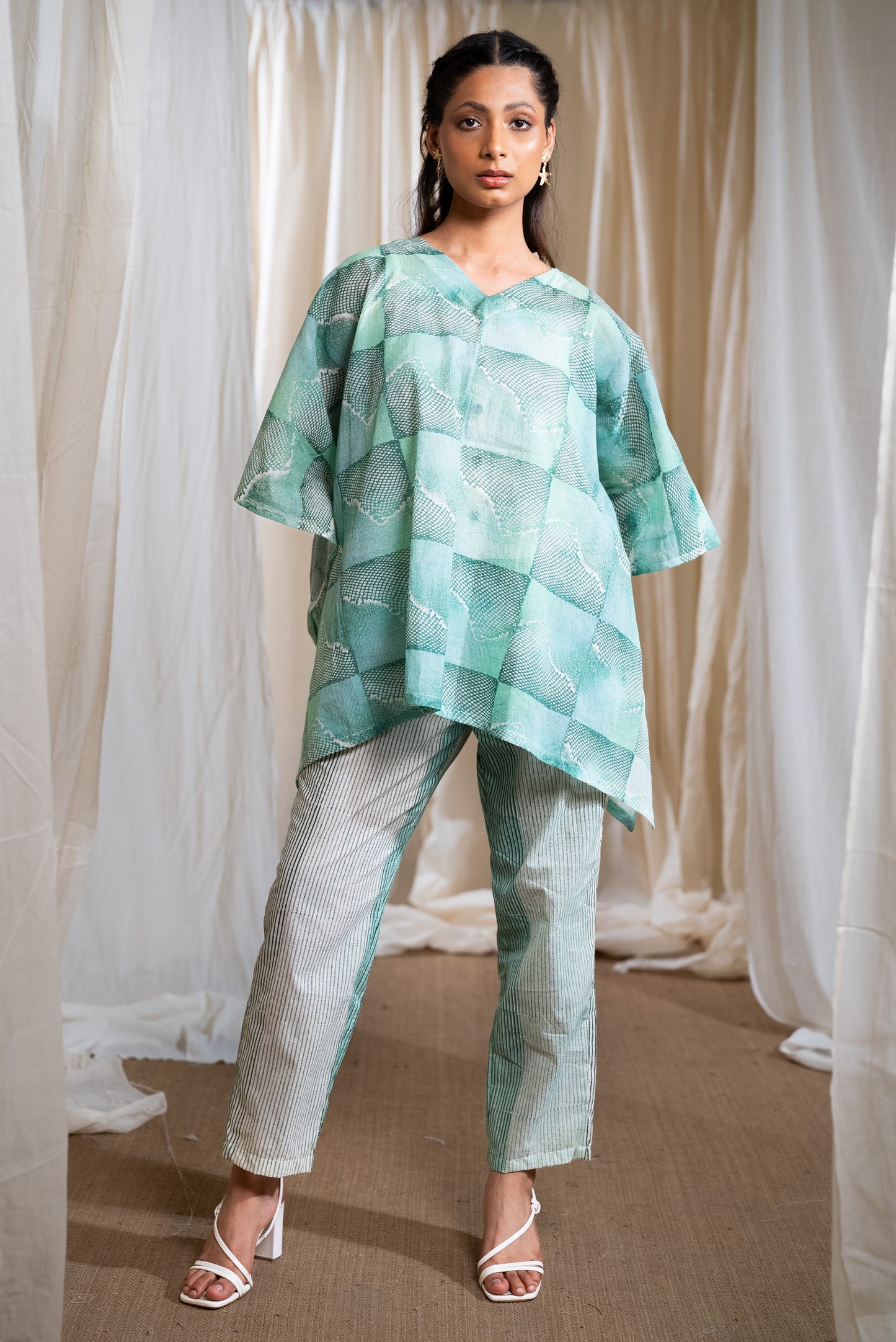 MARINA honeycomb kaftan coordinate Set of 2