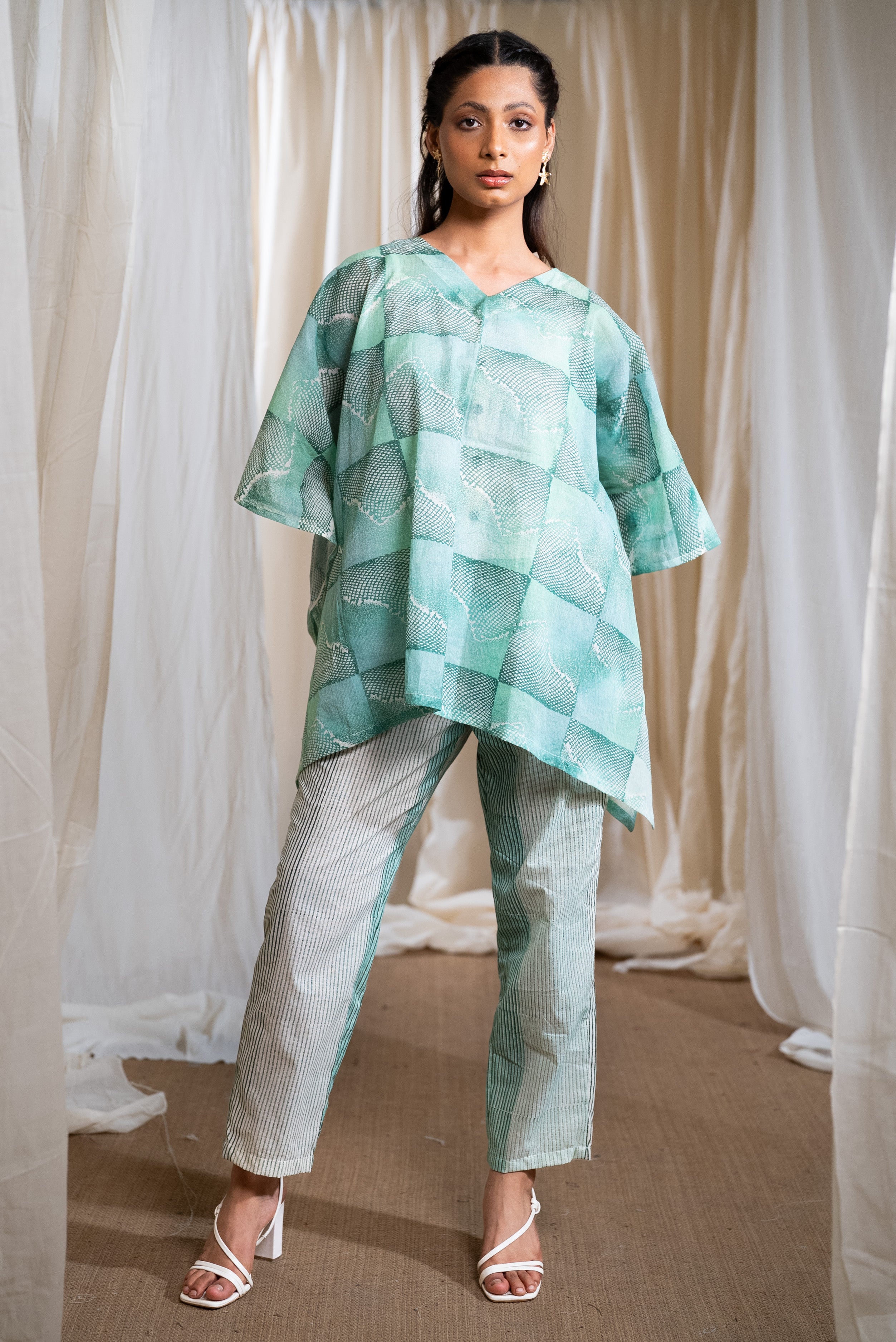 MARINA honeycomb kaftan coordinate Set (Set of 2)