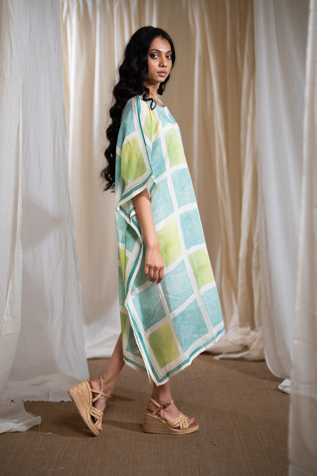 MARINA block block kaftan with Slip (Set of 2)