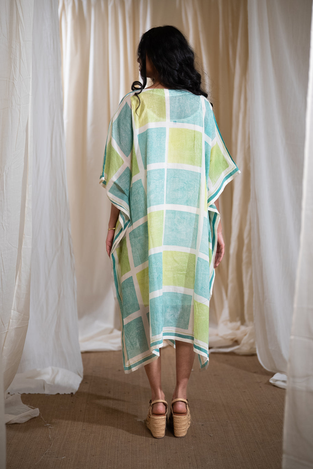 MARINA block block kaftan with Slip (Set of 2)