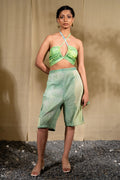 MARINA wave crinkled capri pants - BANANA labs
