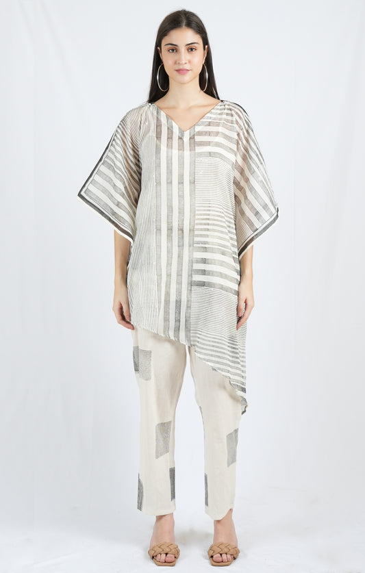 Rhythm High Low Kaftan with Criss Cross Pants (Set of 2)