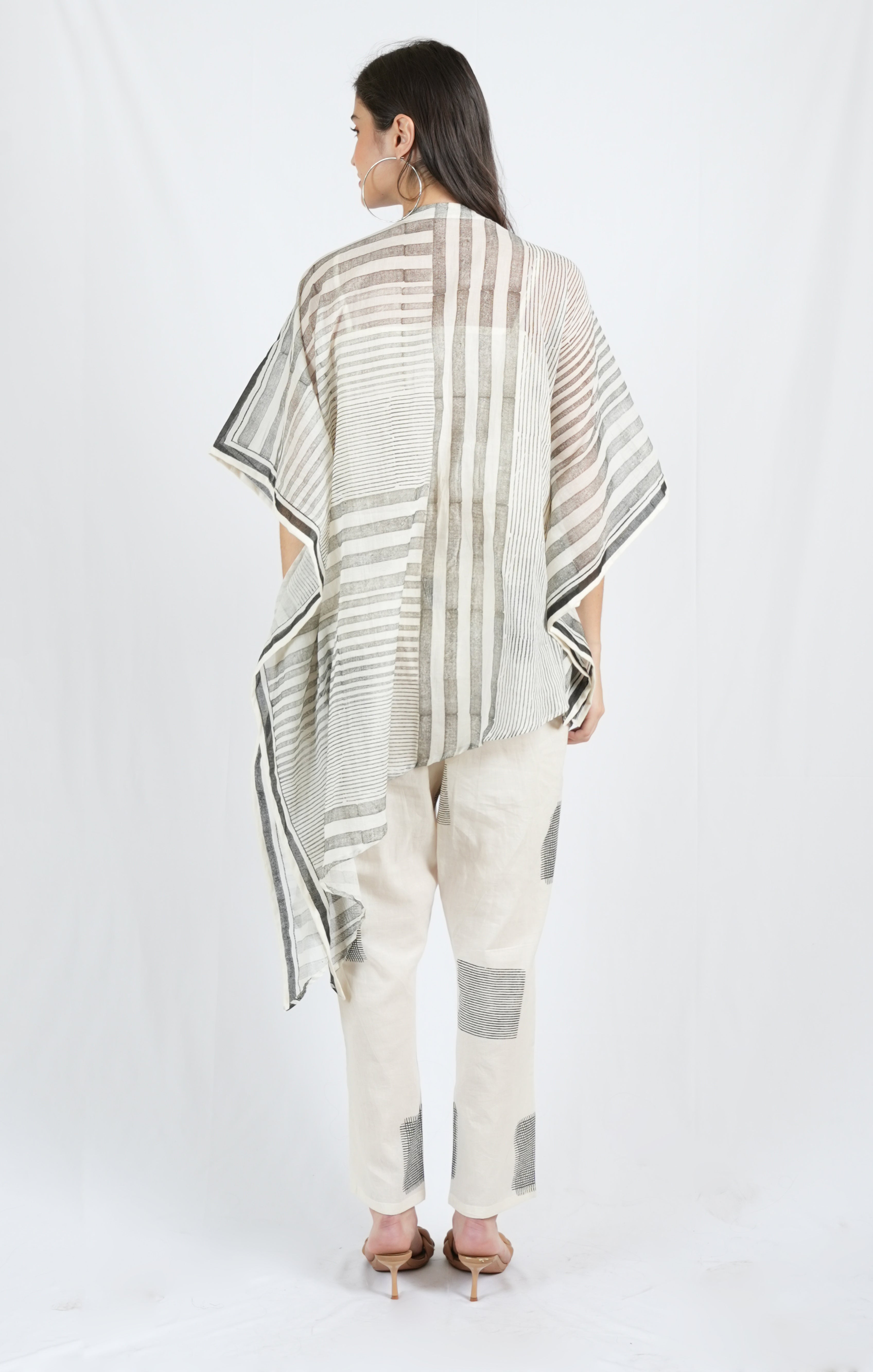 Rhythm High Low Kaftan with Criss Cross Pants (Set of 2)