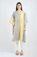 Meddle Blue V Neck Kaftan with Pants - BANANA labs