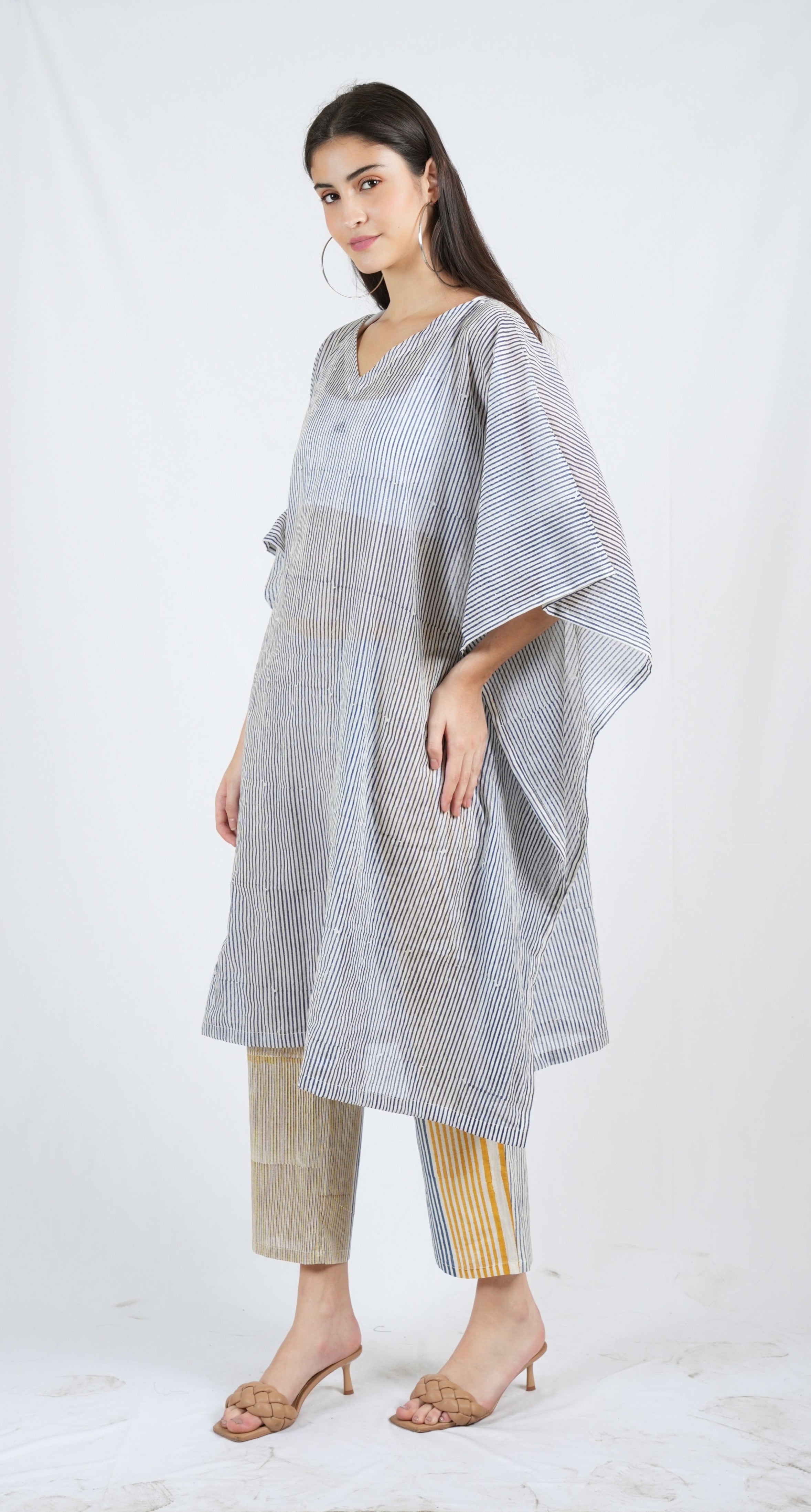Blue Twister Pin Stripe Kaftan