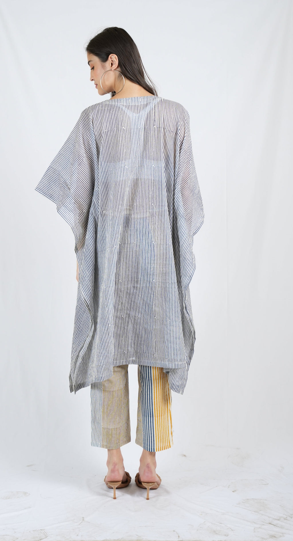 Blue Twister Pin Stripe Kaftan