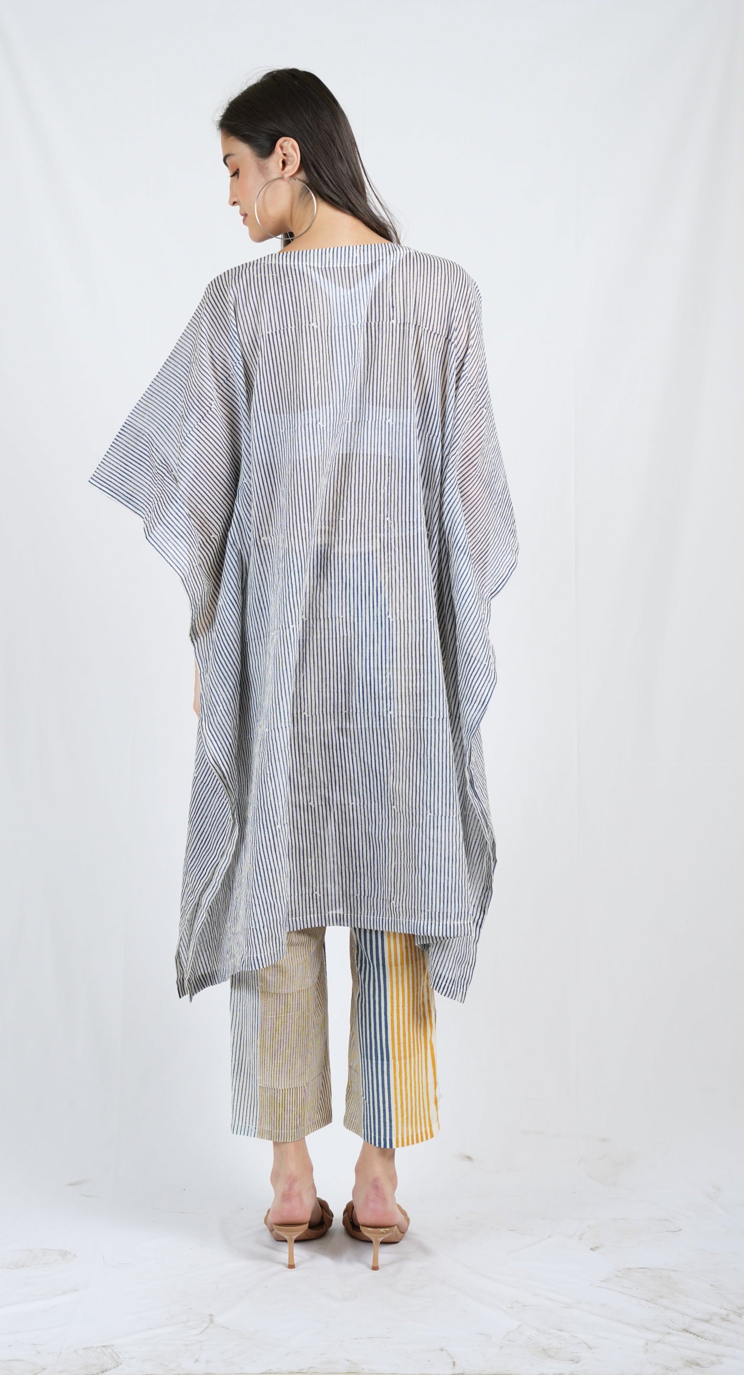 Blue Twister Pin Stripe Kaftan