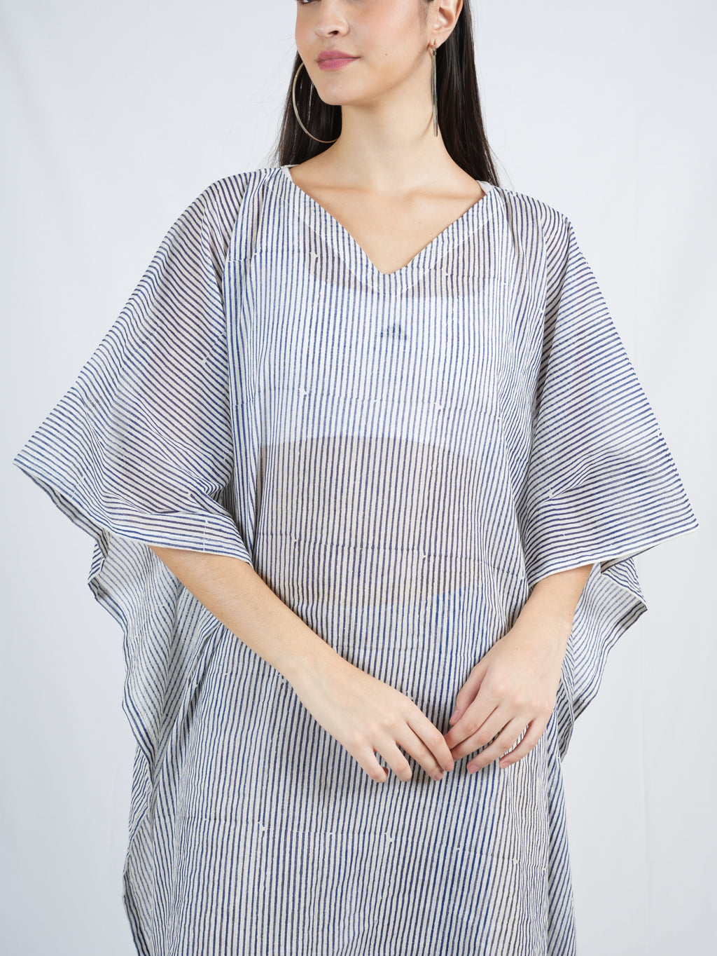 Blue Twister Pin Stripe Kaftan