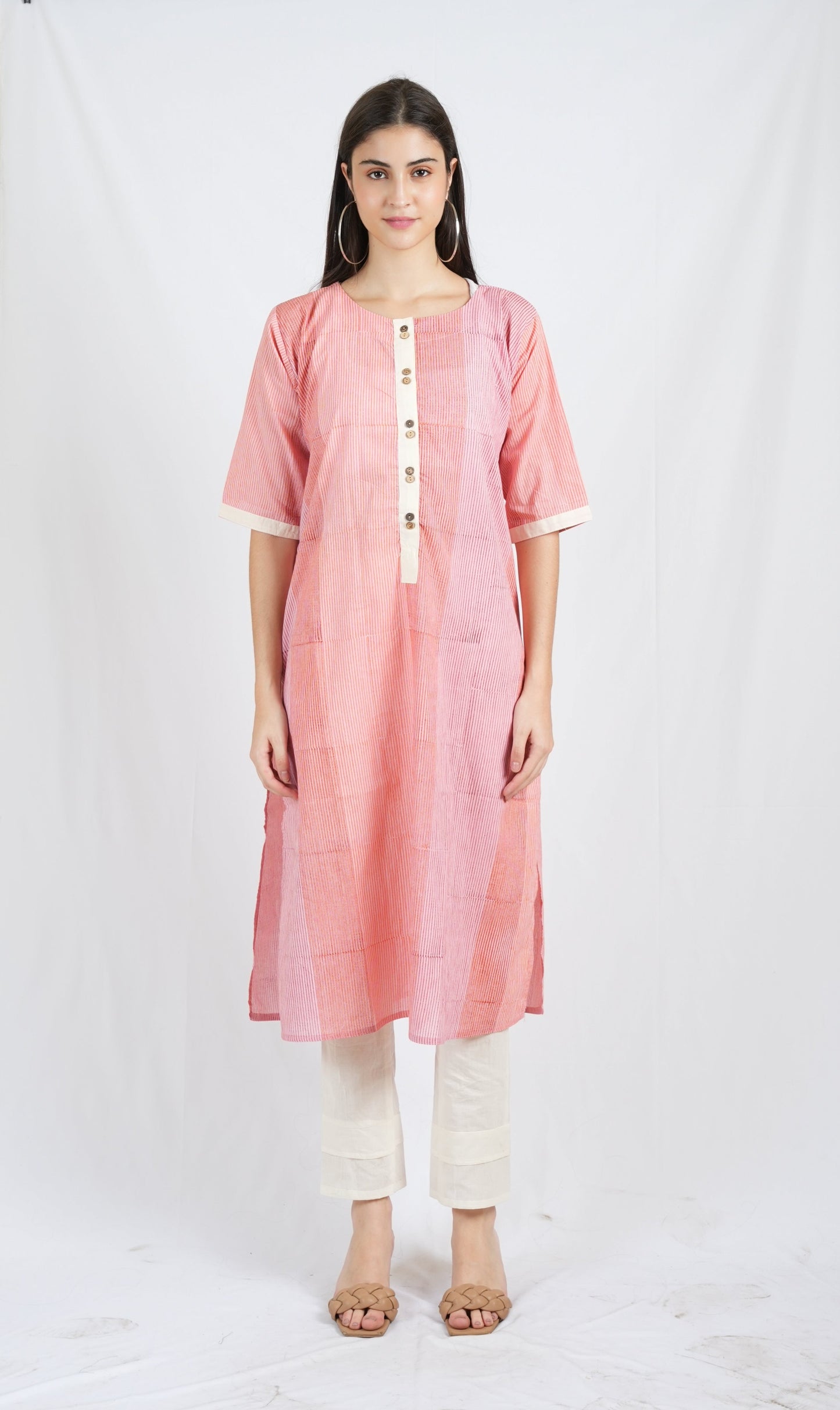 Clove Pin Stripe Kurta (Set of 2)