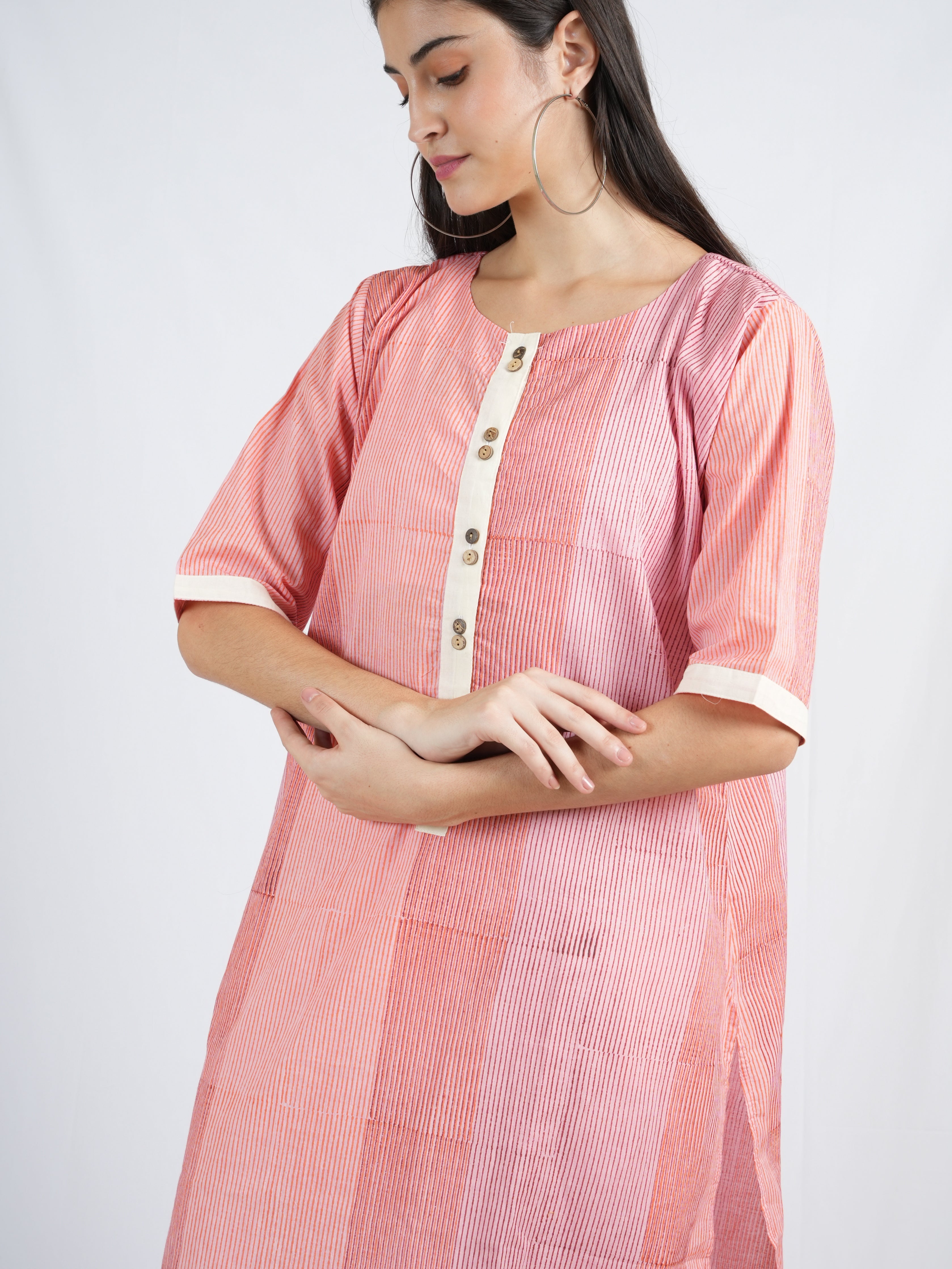 Clove Pin Stripe Kurta