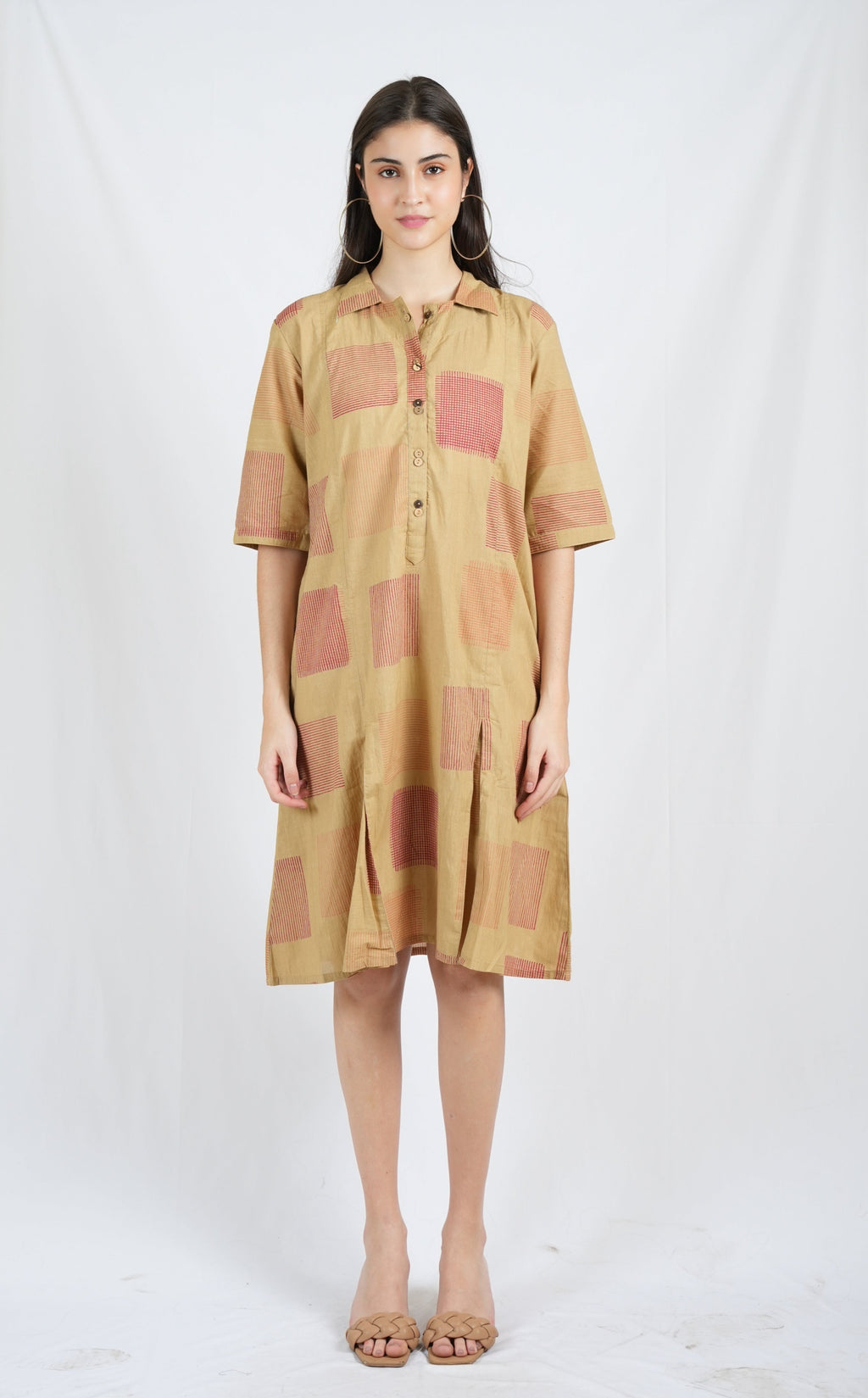 Space Crossed Midi Dress