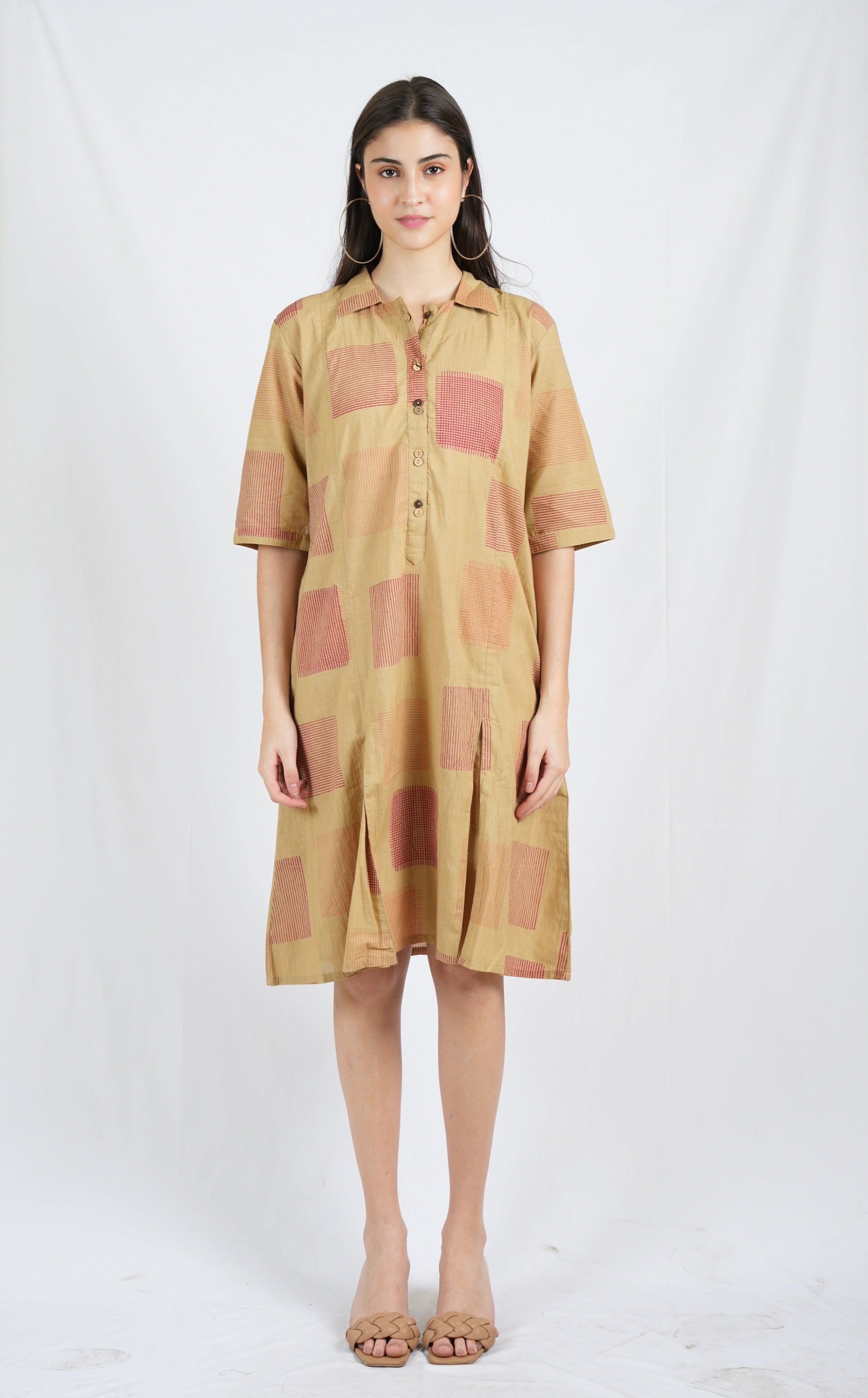 Space Crossed Midi Dress