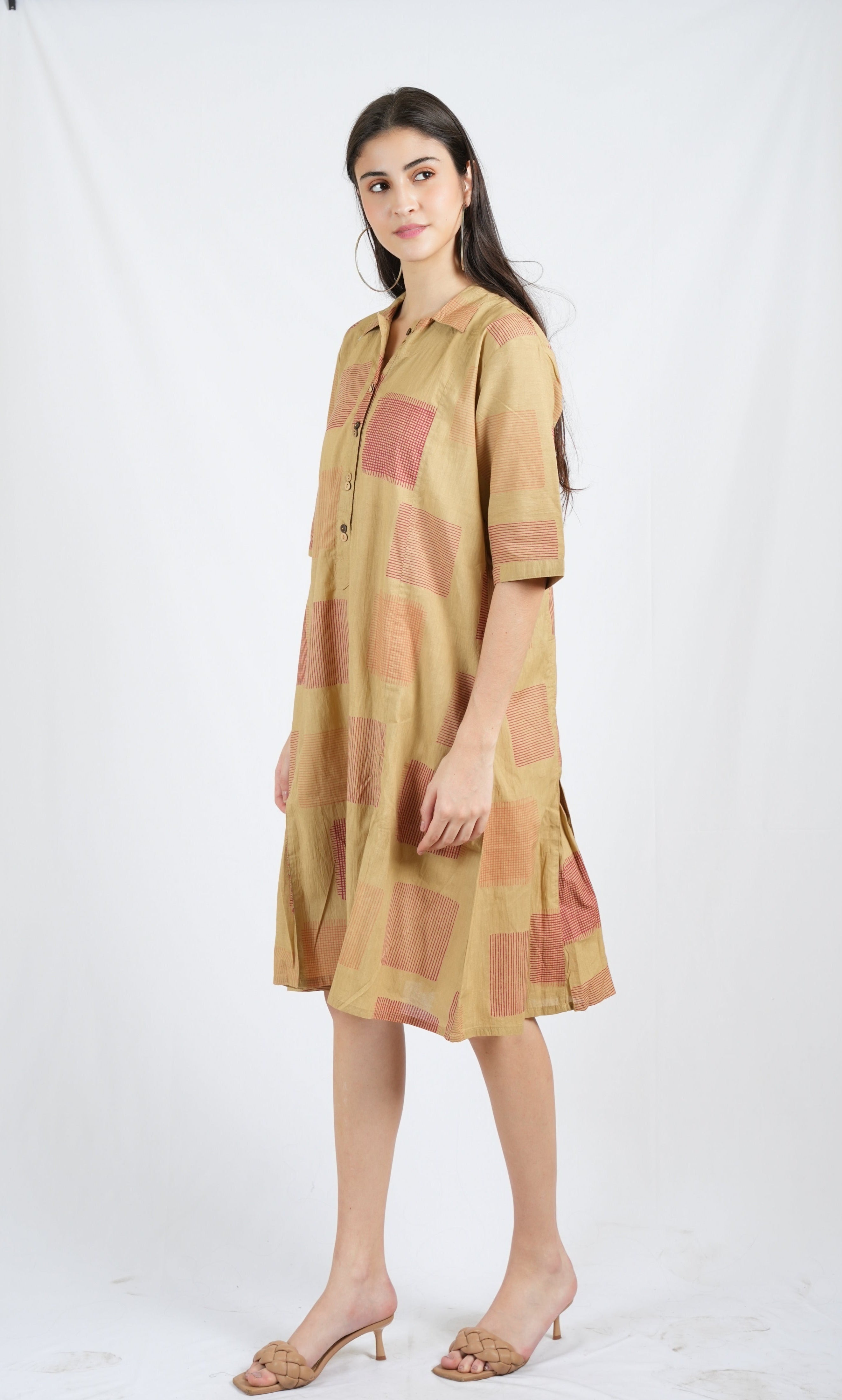 Space Crossed Midi Dress