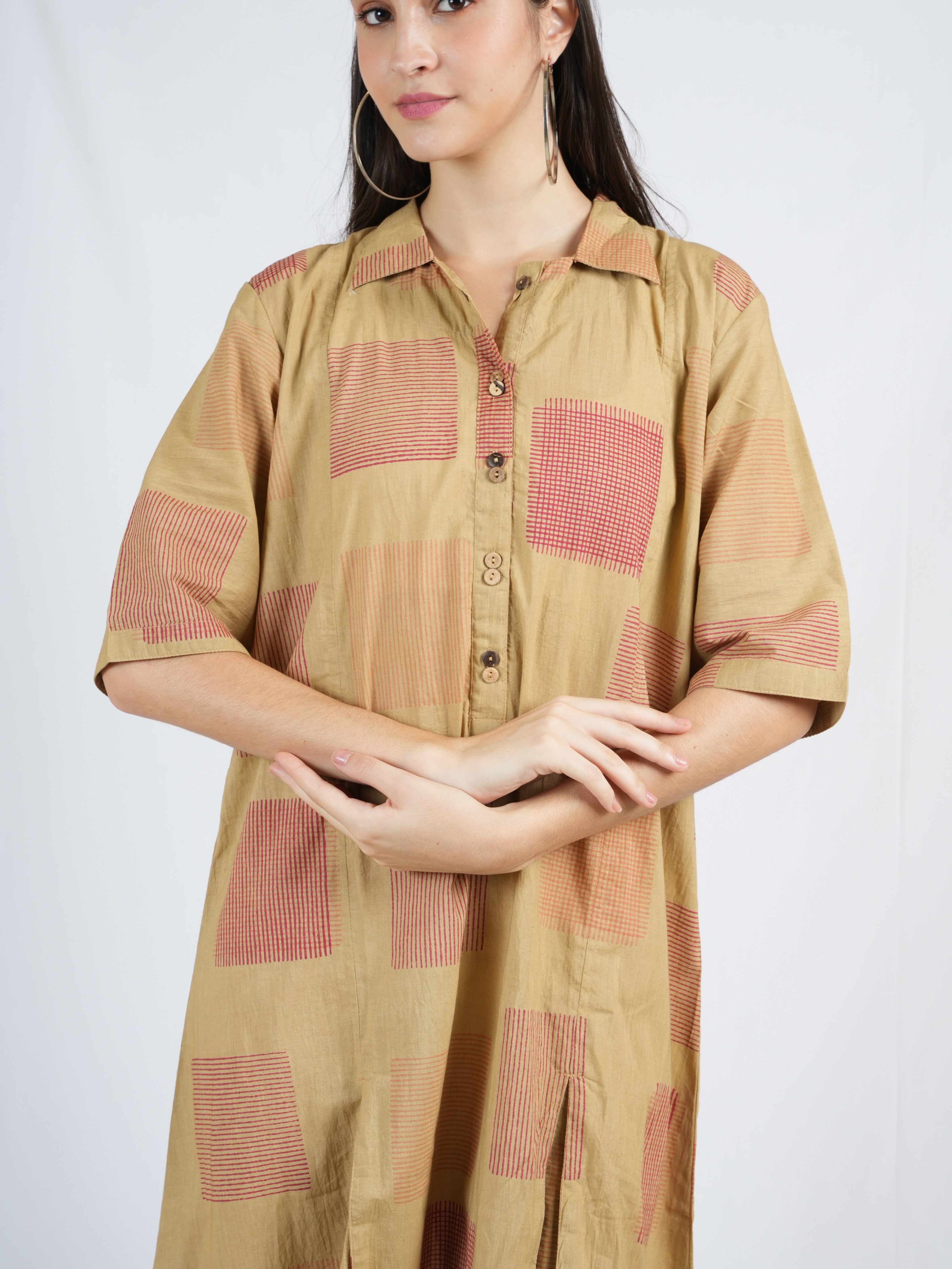 Space Crossed Midi Dress