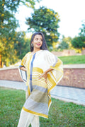 Perpendicular V neck Twister Long Kaftan - BANANA labs