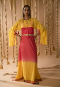 Aurum Ombre Waves Lehnga with overcoat (Set of 3) - BANANA labs