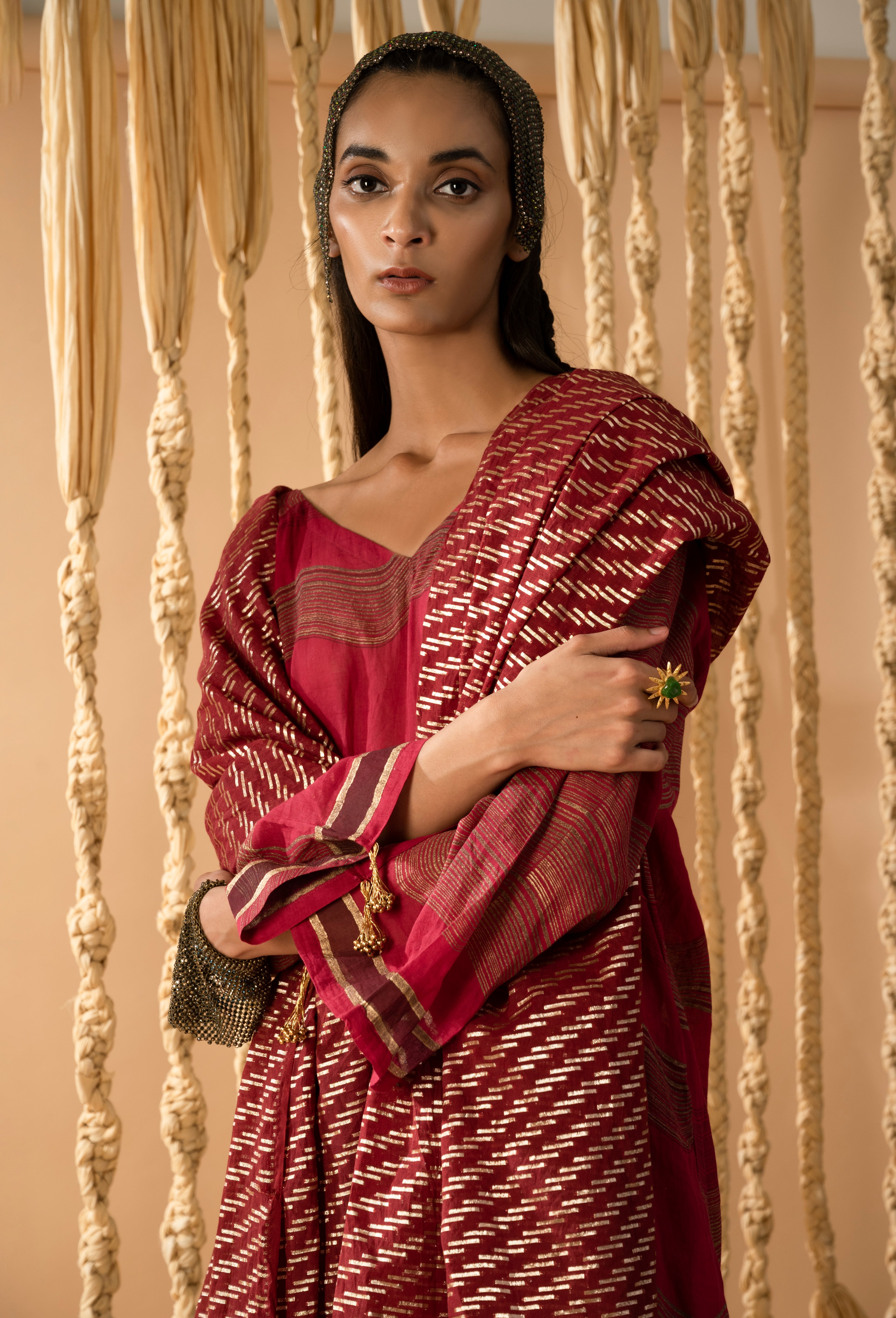 Aurum Kurta and Pants with Dupatta (Set of 3)