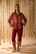 Aurum Waves Maroon Co-ord (Set of 2) - BANANA labs